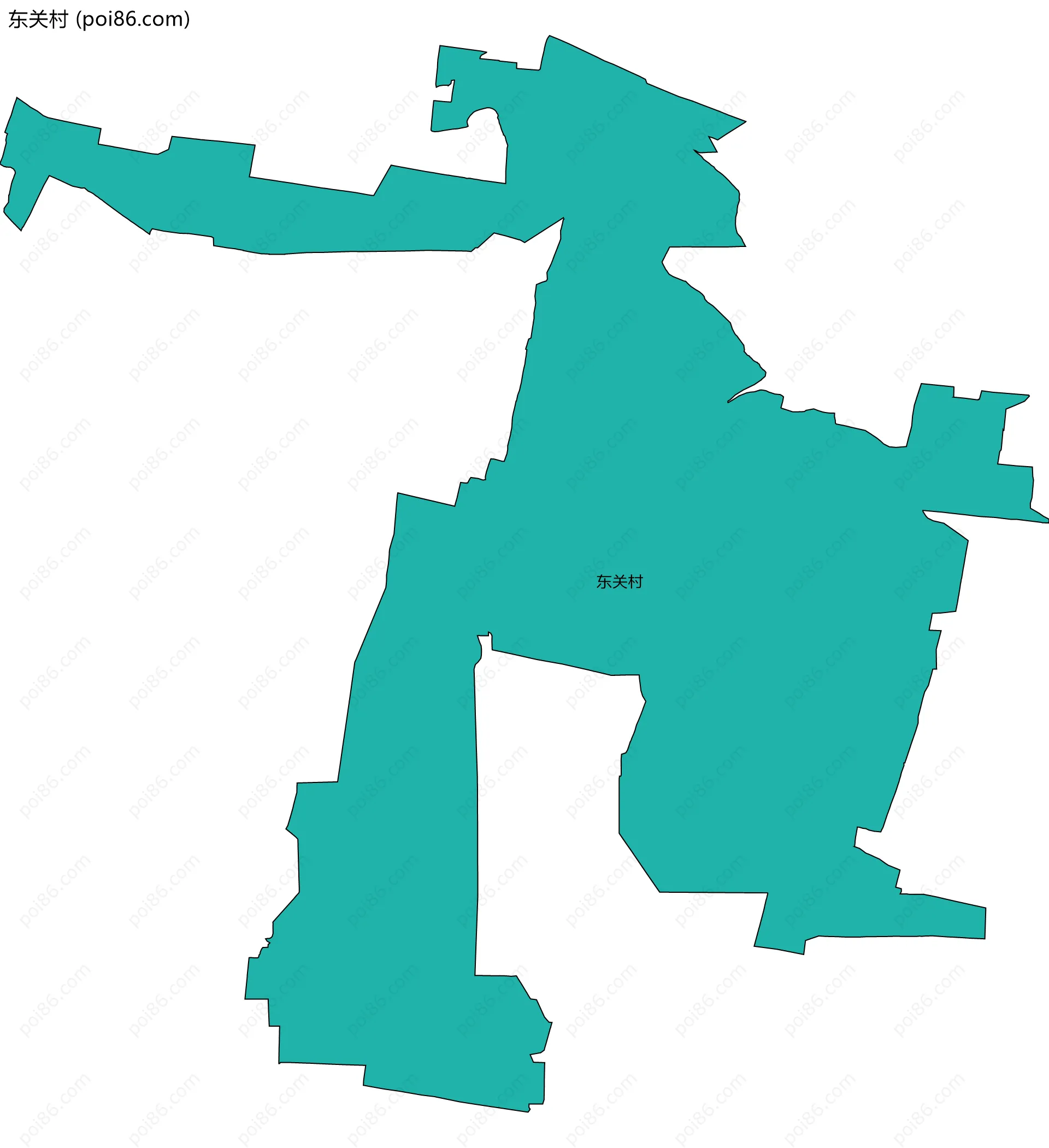 东关村边界地图