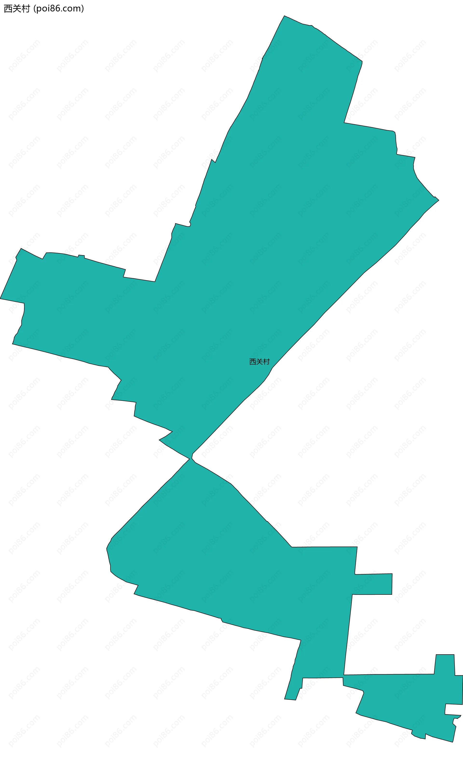西关村边界地图