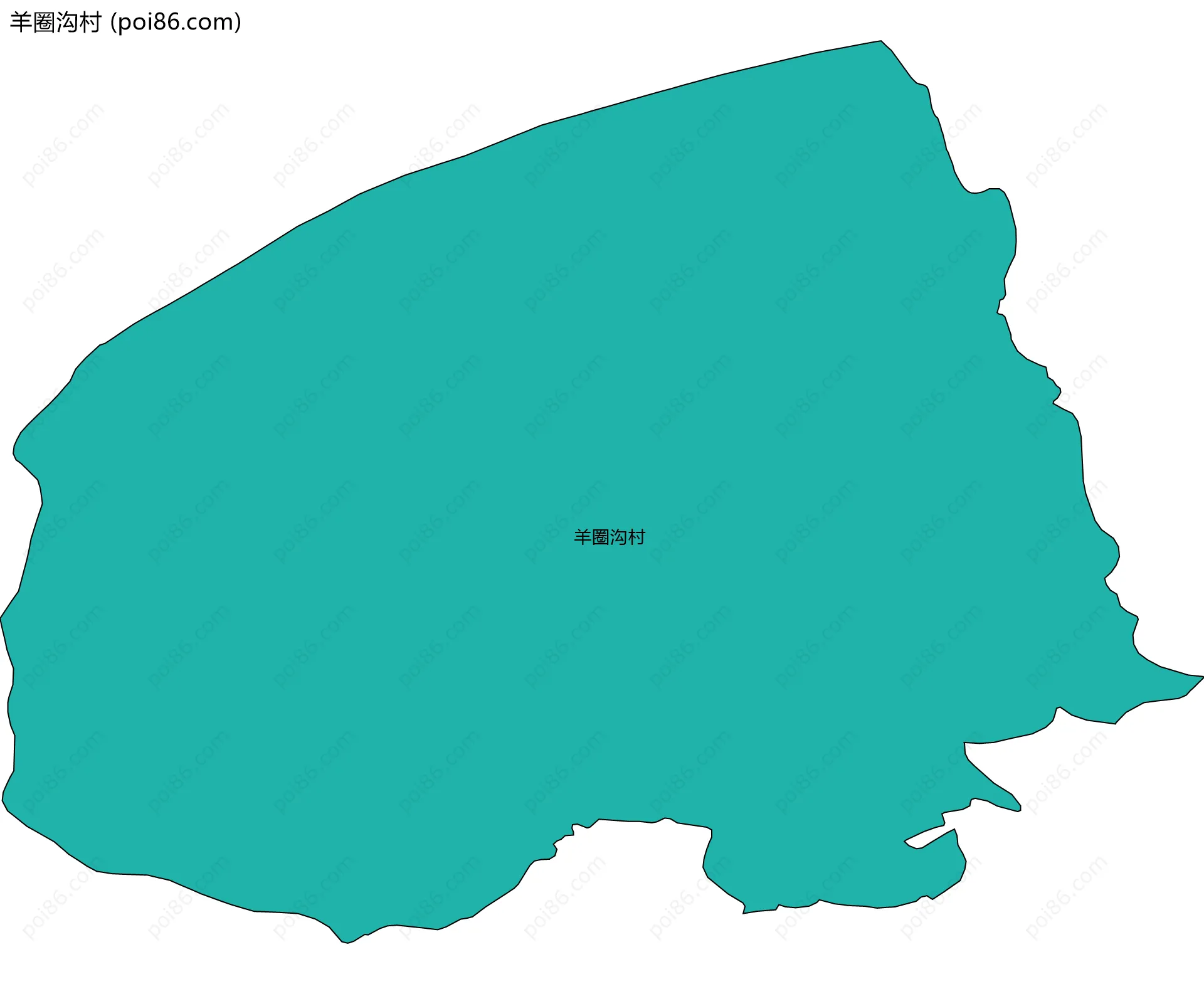 羊圈沟村边界地图
