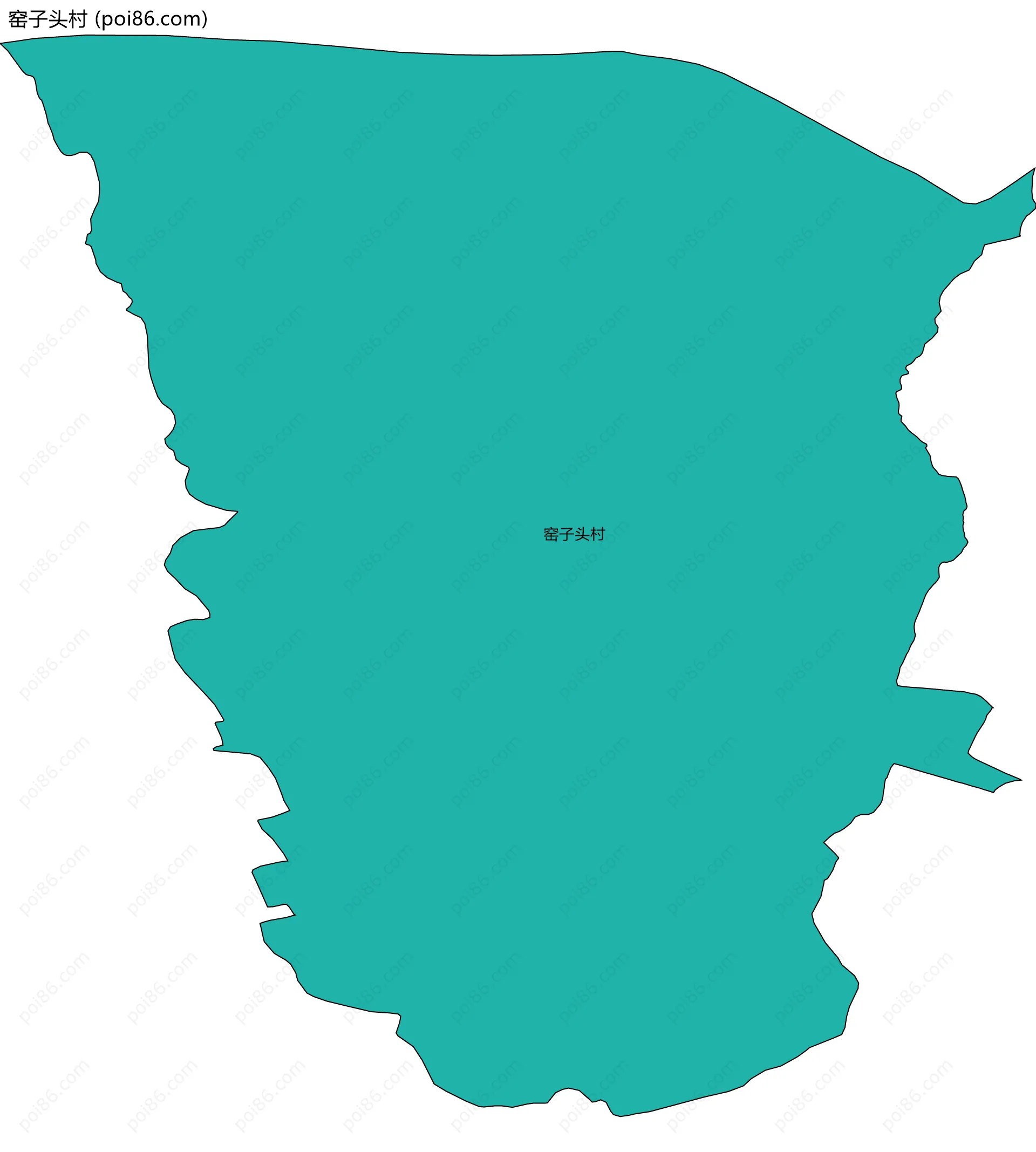 窑子头村边界地图