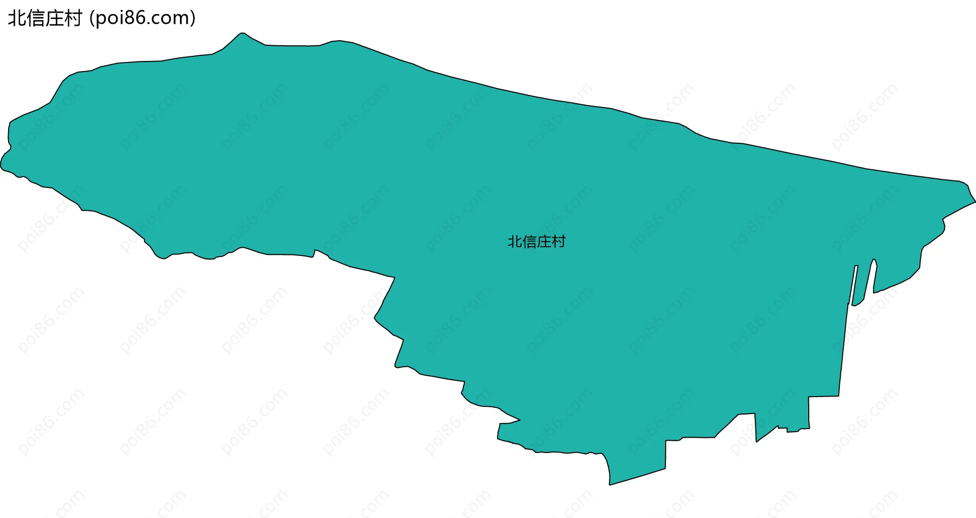 北信庄村边界地图