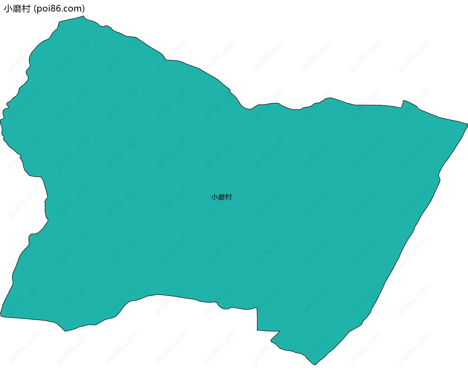 小磨村边界地图