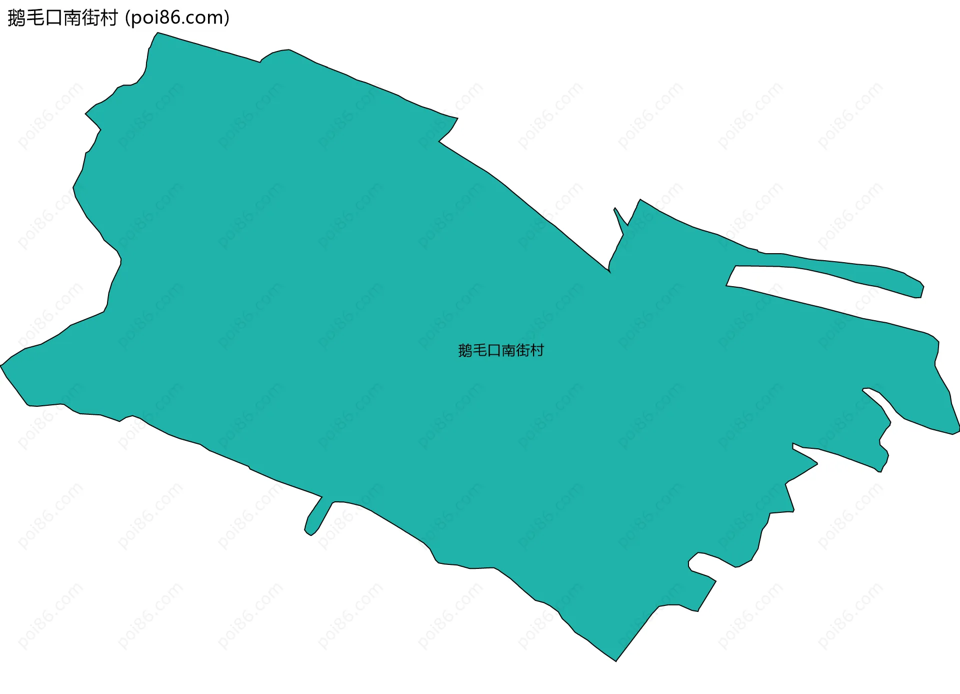 鹅毛口南街村边界地图