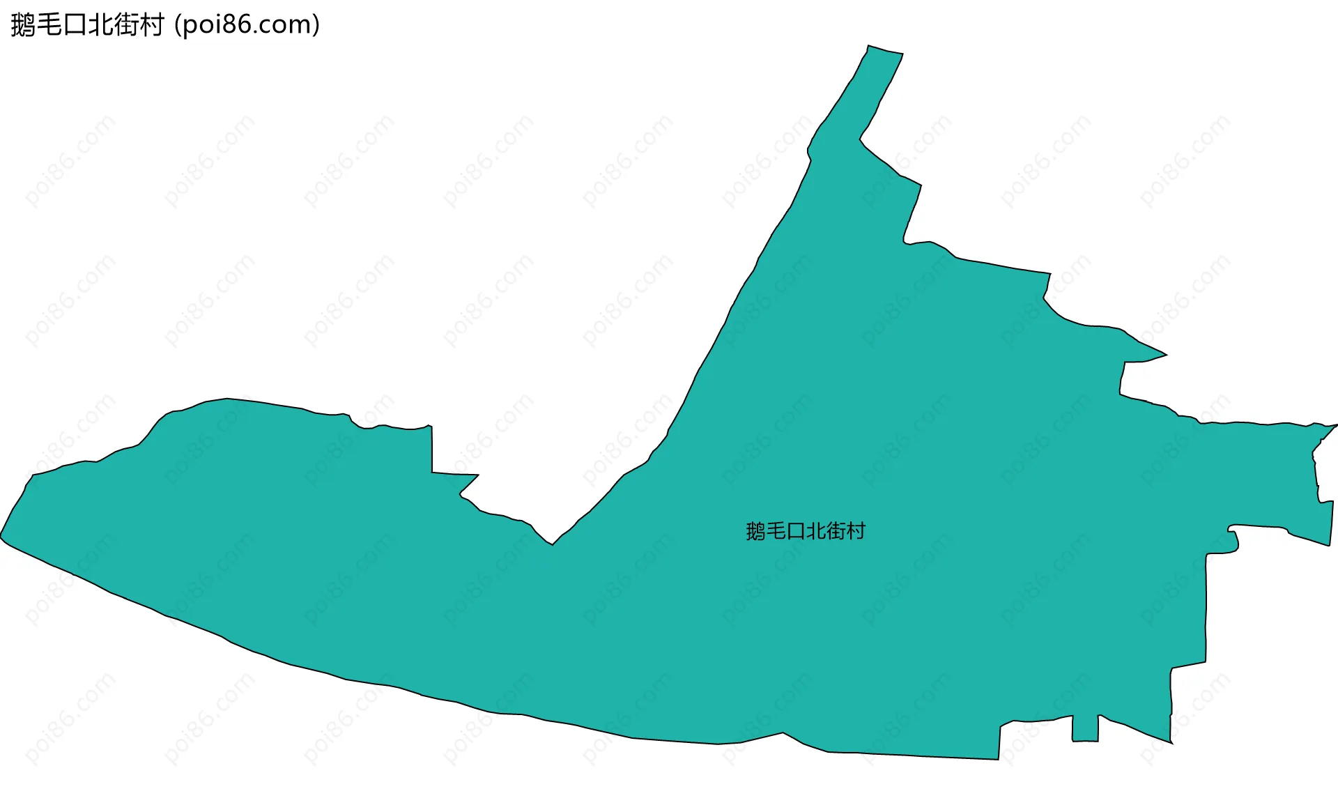鹅毛口北街村边界地图