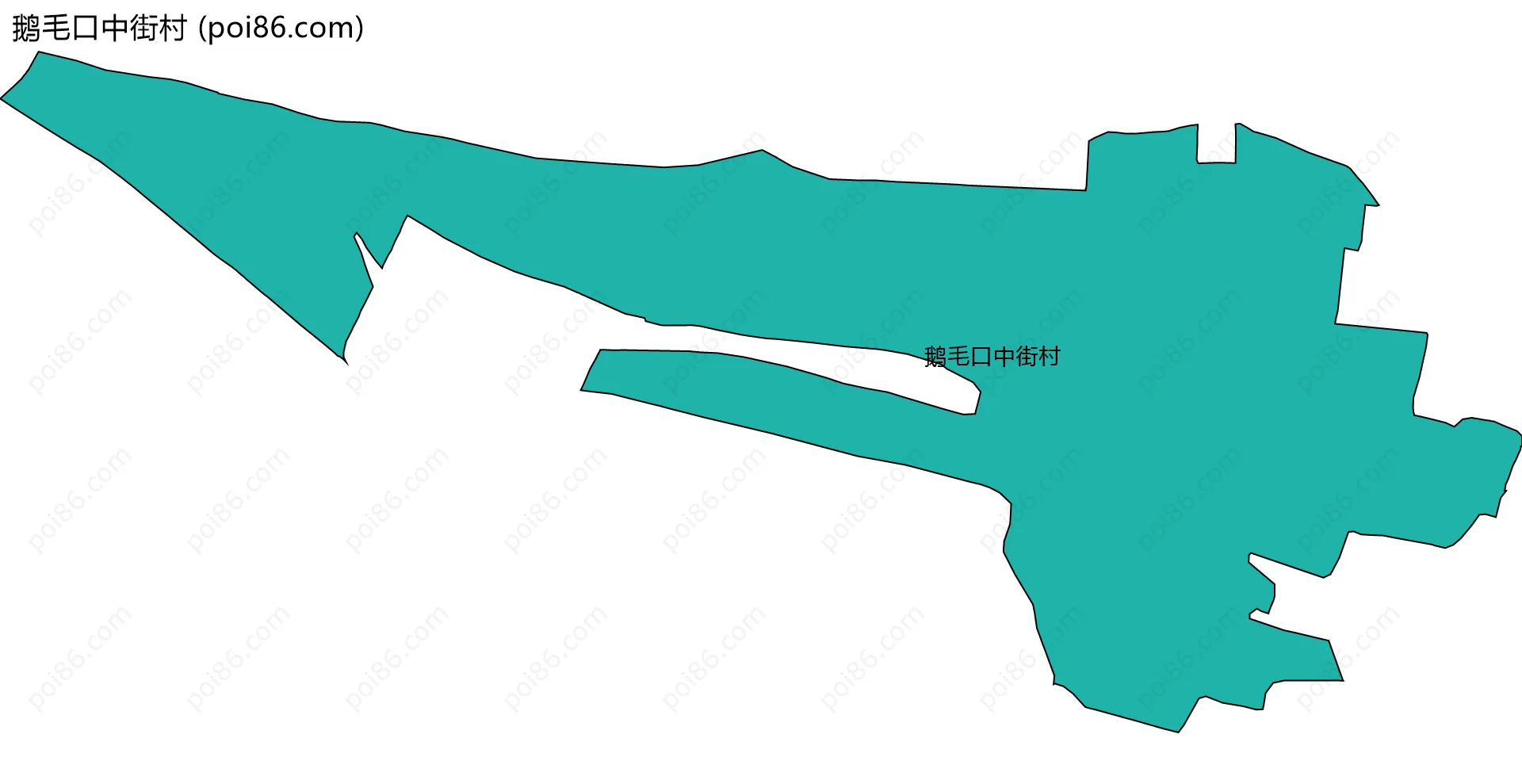 鹅毛口中街村边界地图