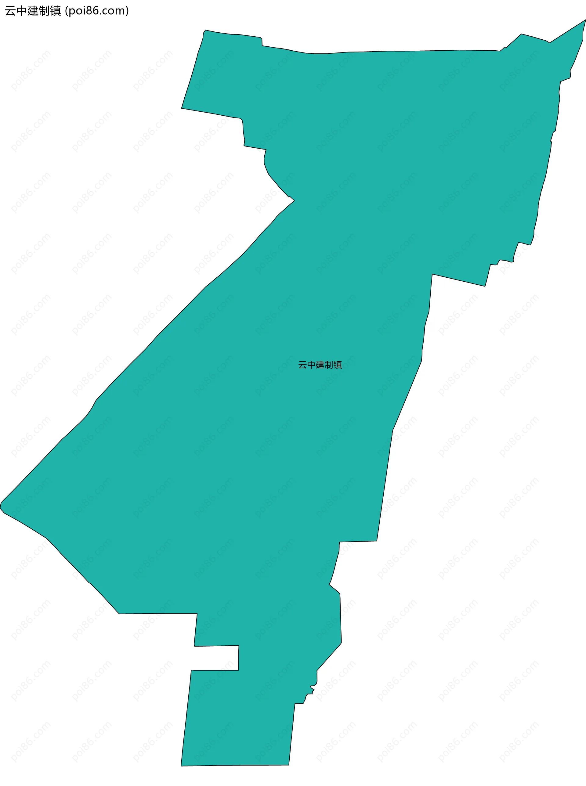 云中建制镇边界地图