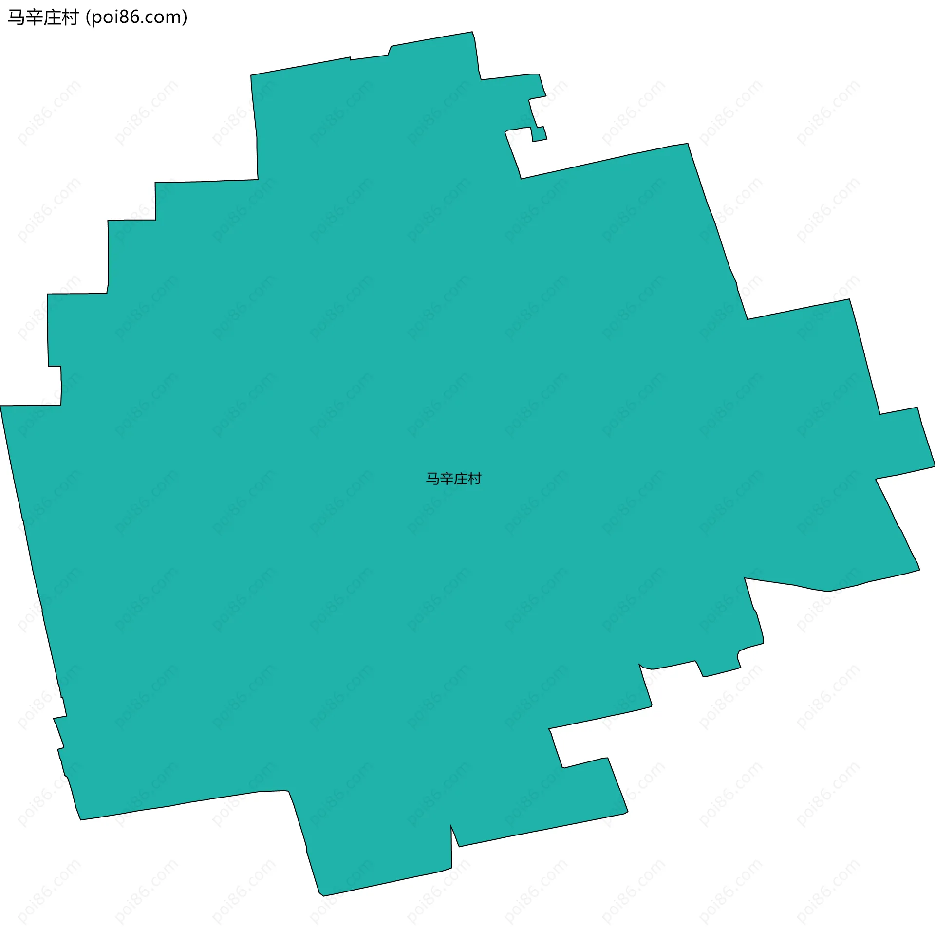 马辛庄村边界地图