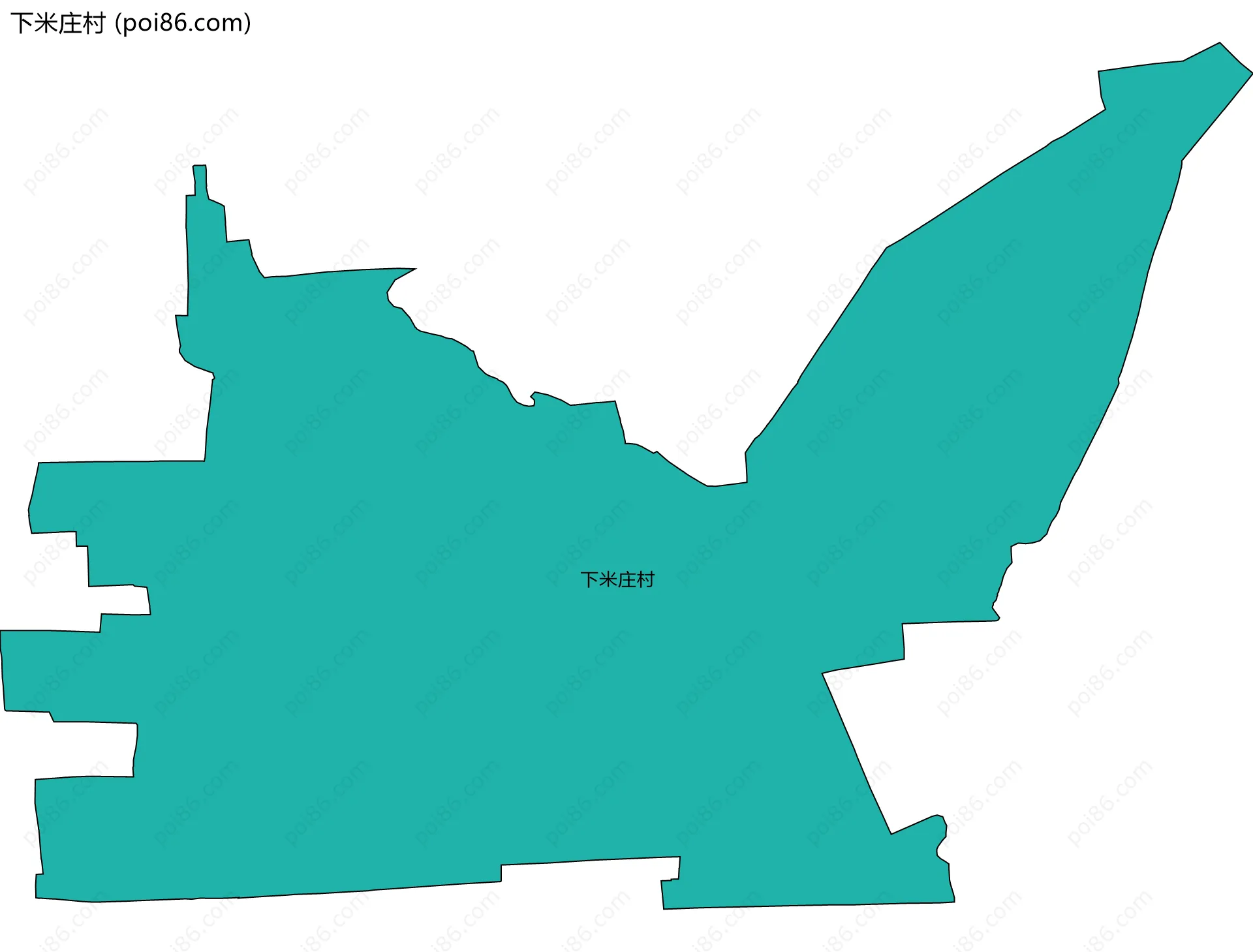 下米庄村边界地图