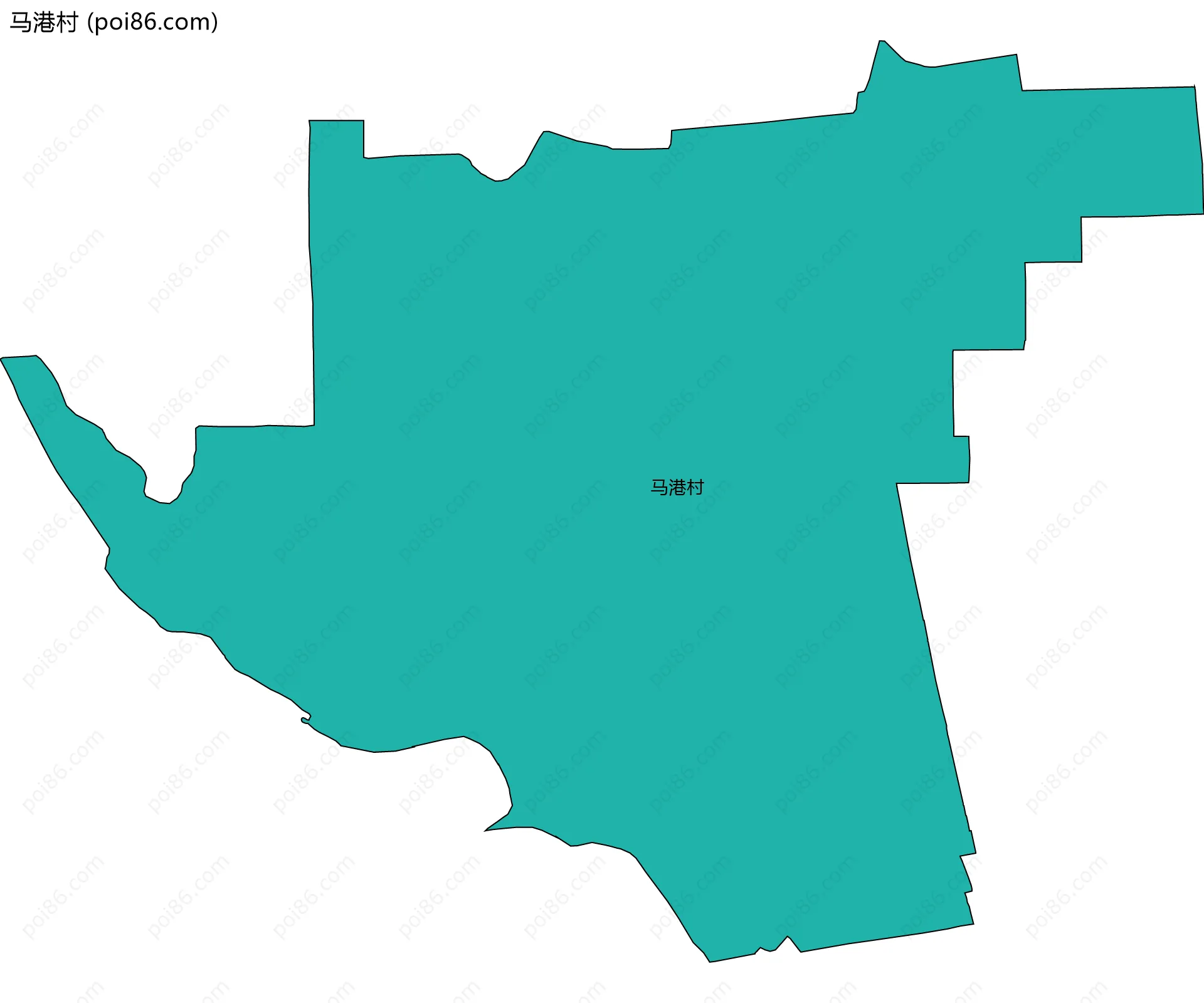 马港村边界地图