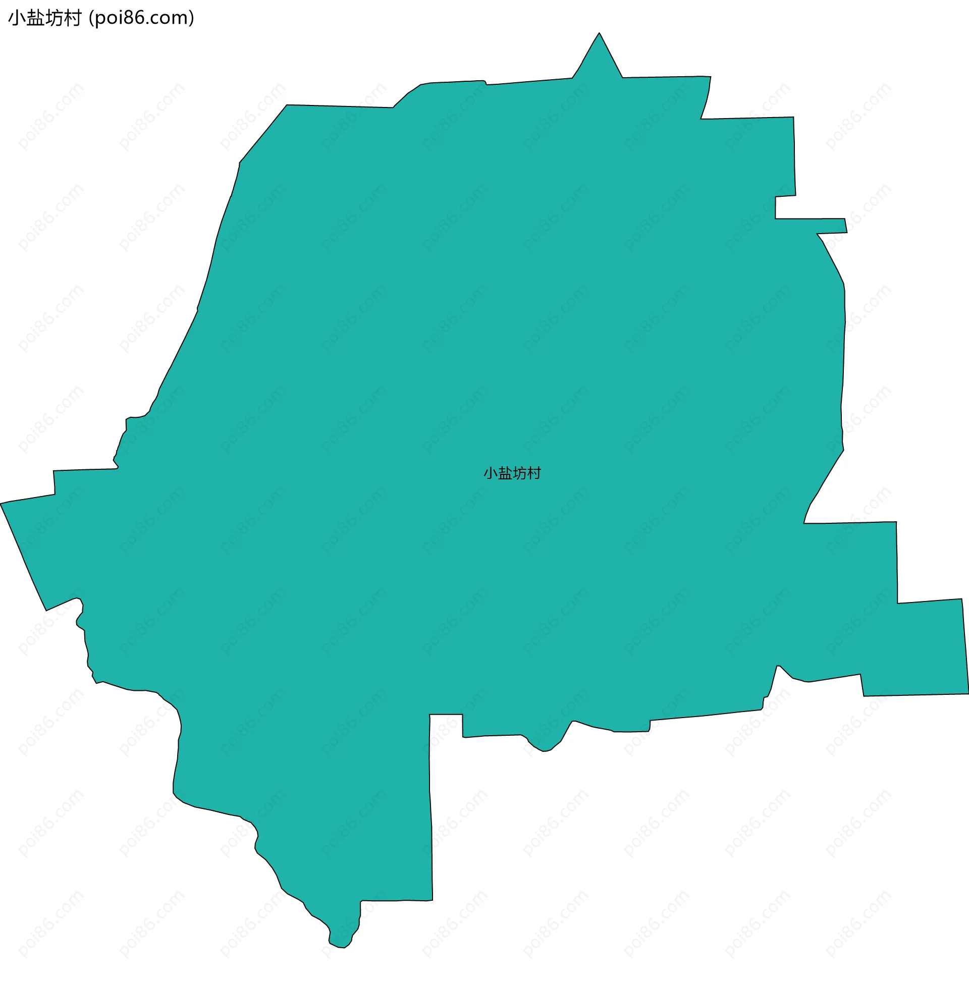 小盐坊村边界地图