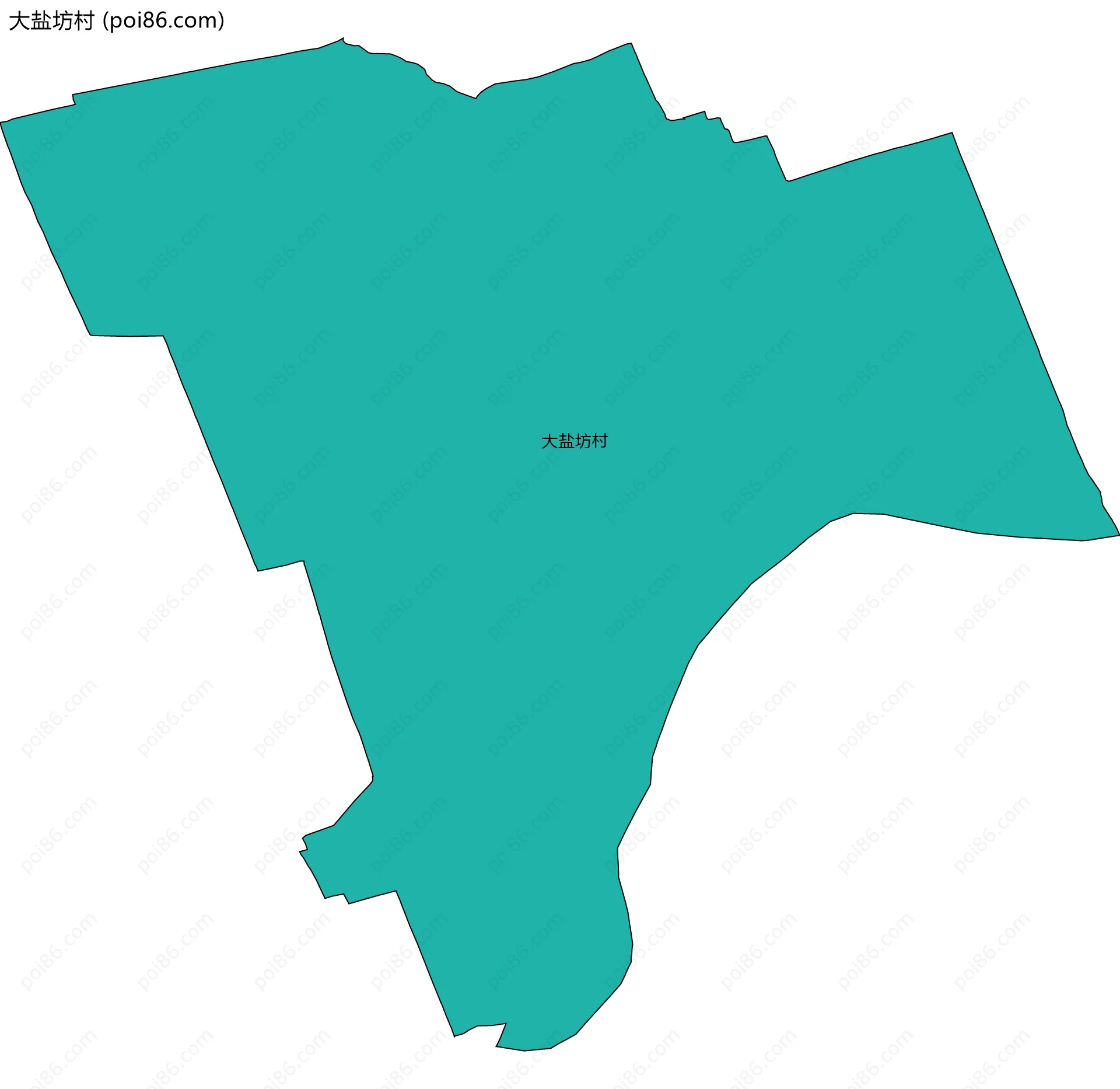大盐坊村边界地图