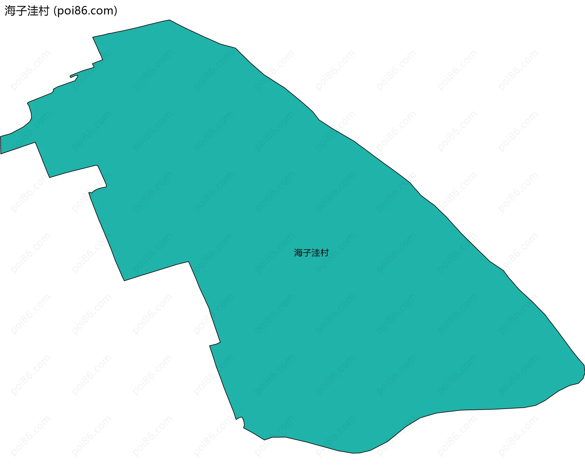 海子洼村边界地图