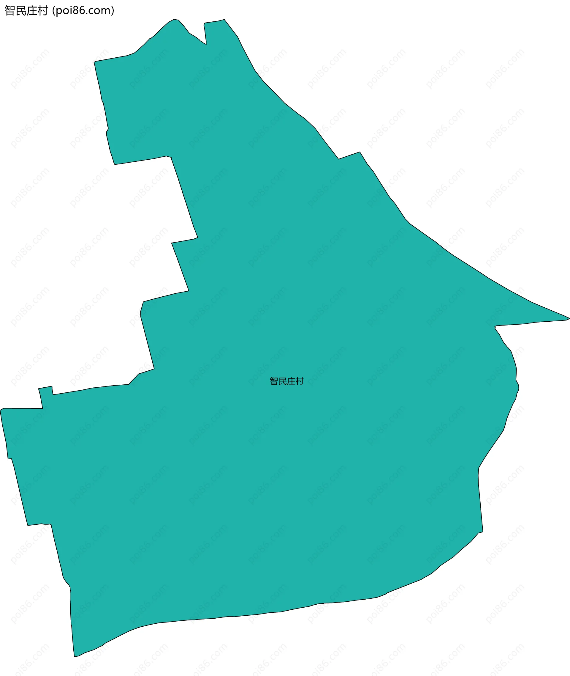 智民庄村边界地图