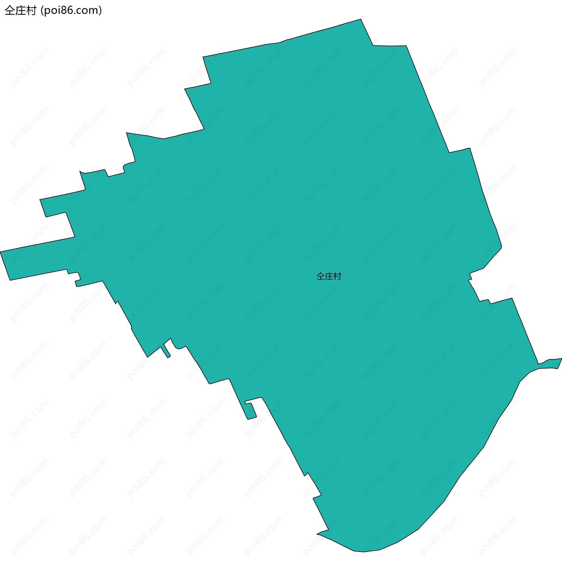 仝庄村边界地图