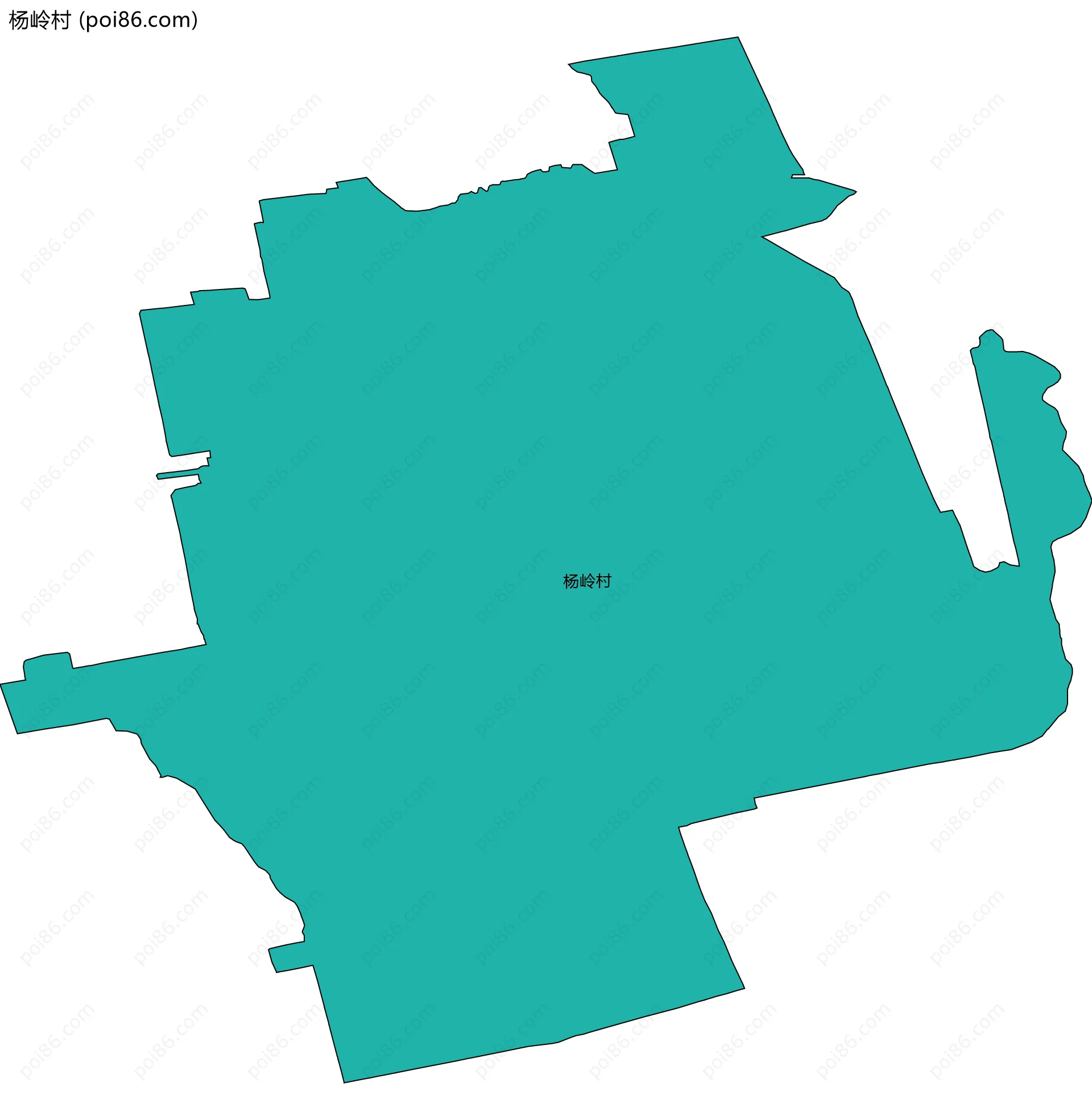 杨岭村边界地图