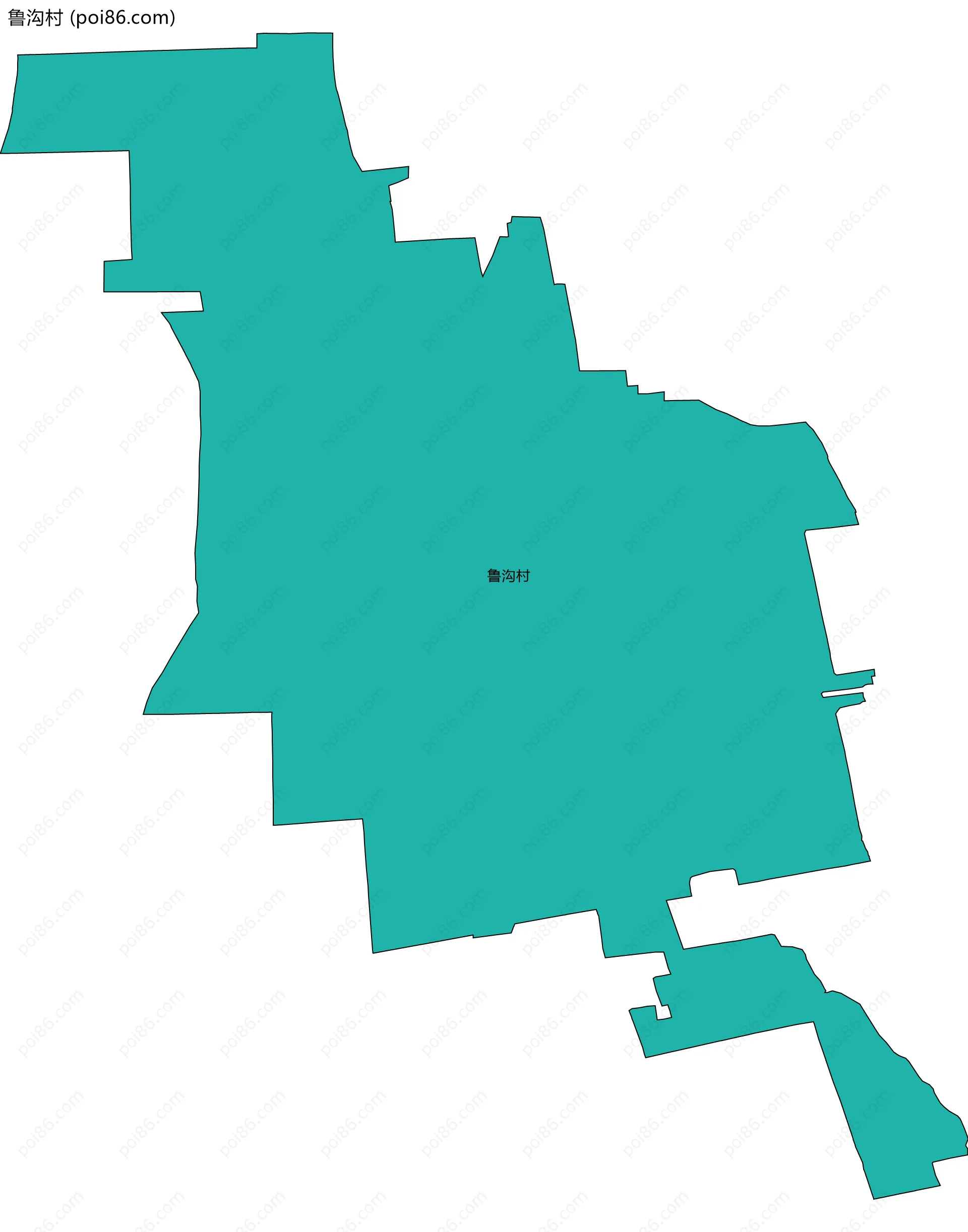 鲁沟村边界地图