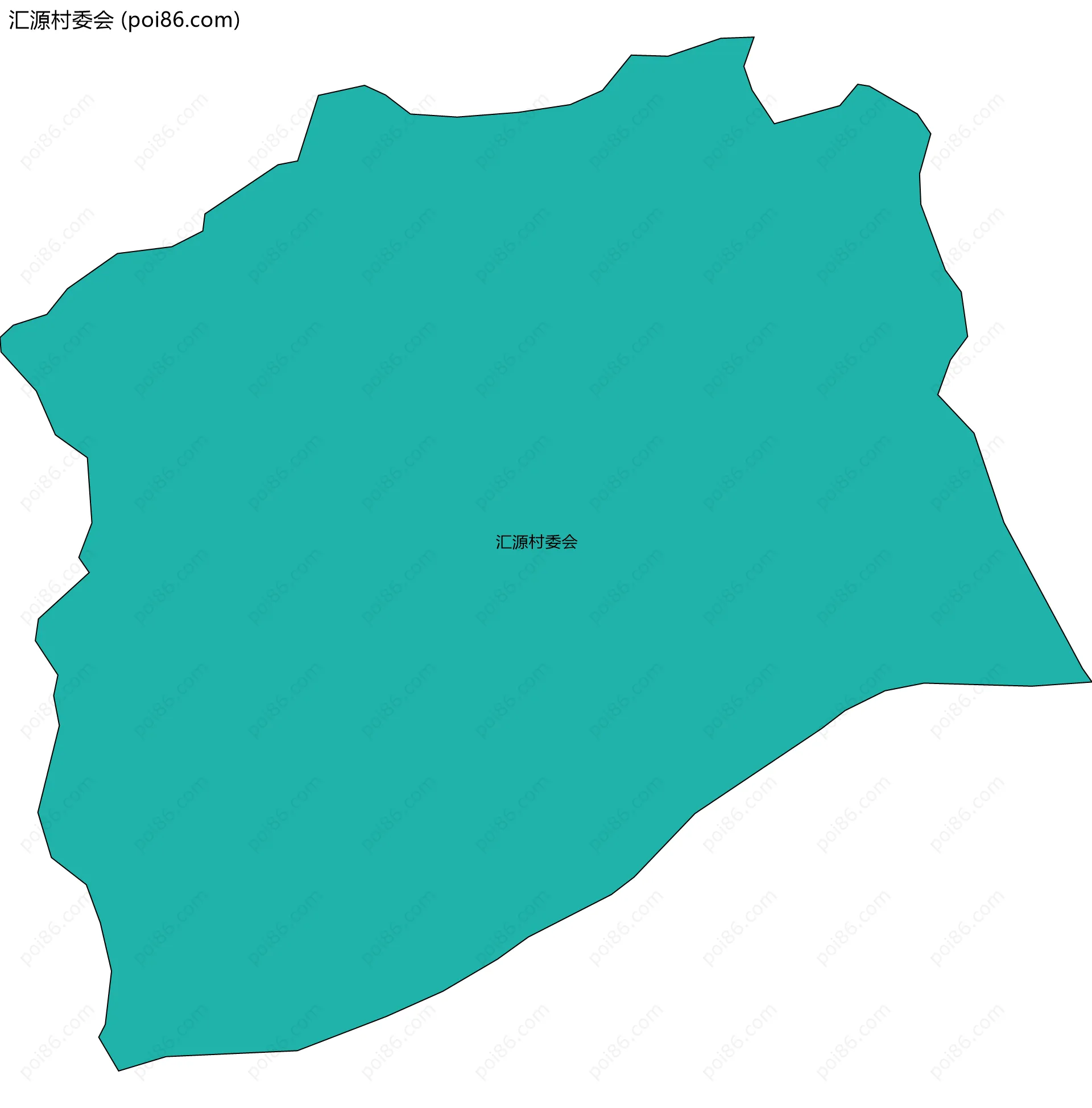 汇源村委会边界地图