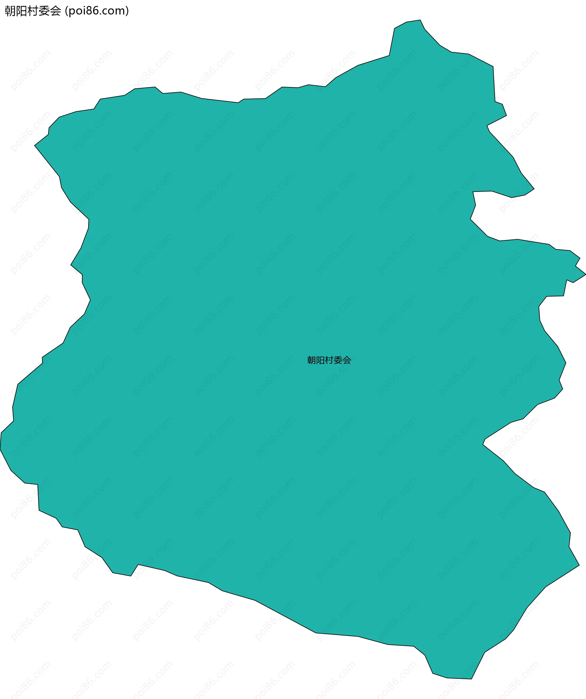 朝阳村委会边界地图
