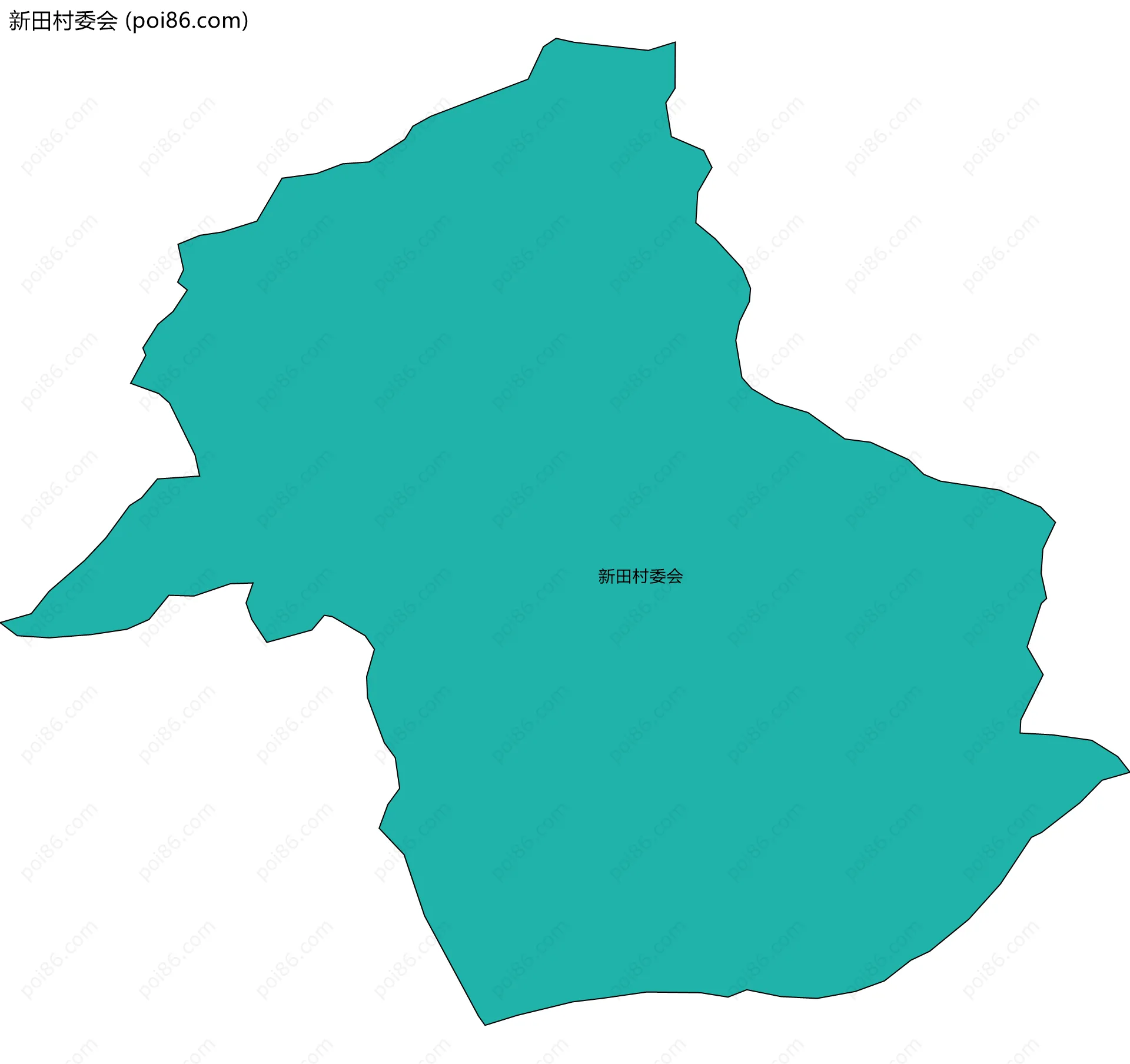 新田村委会边界地图