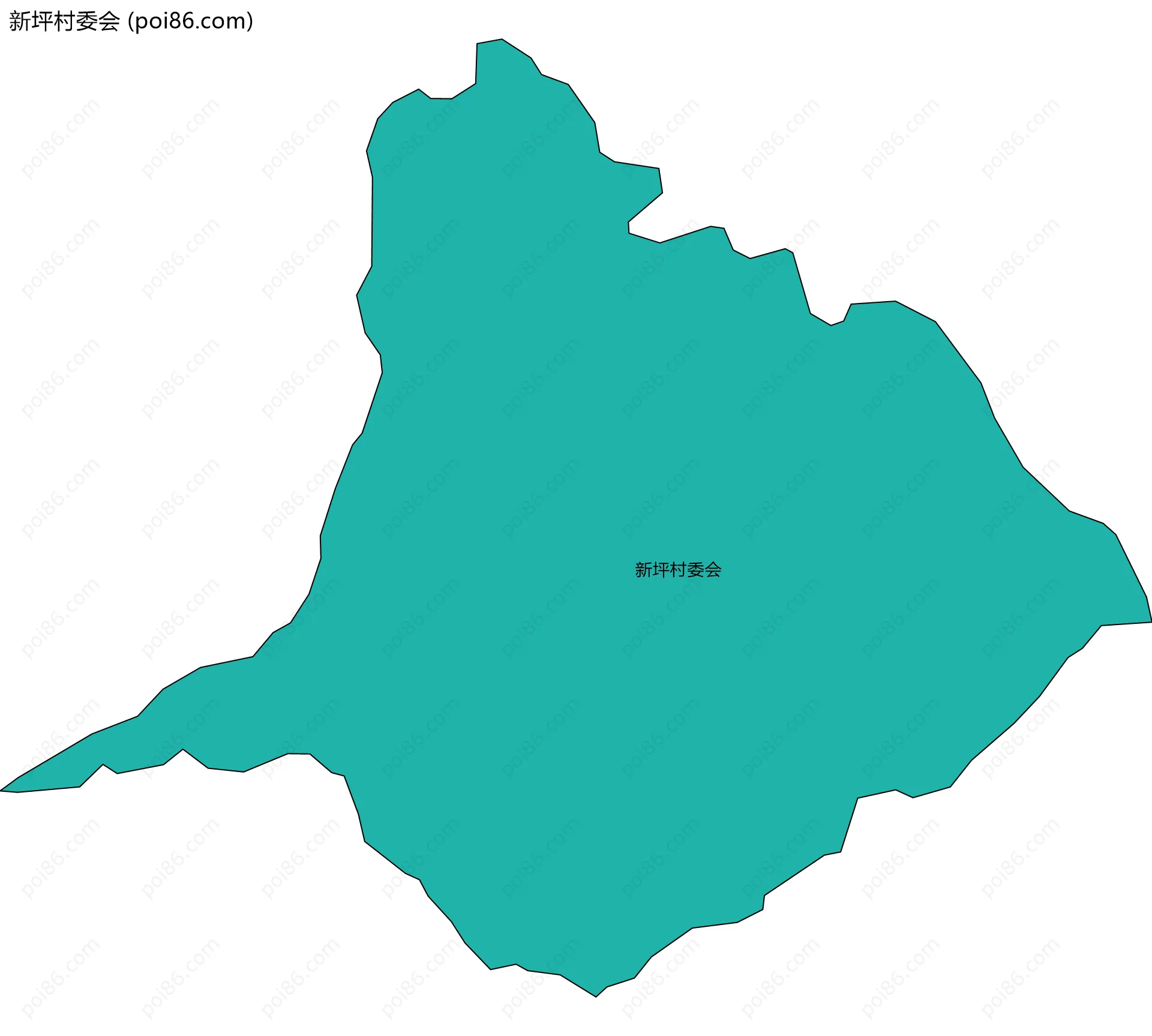 新坪村委会边界地图