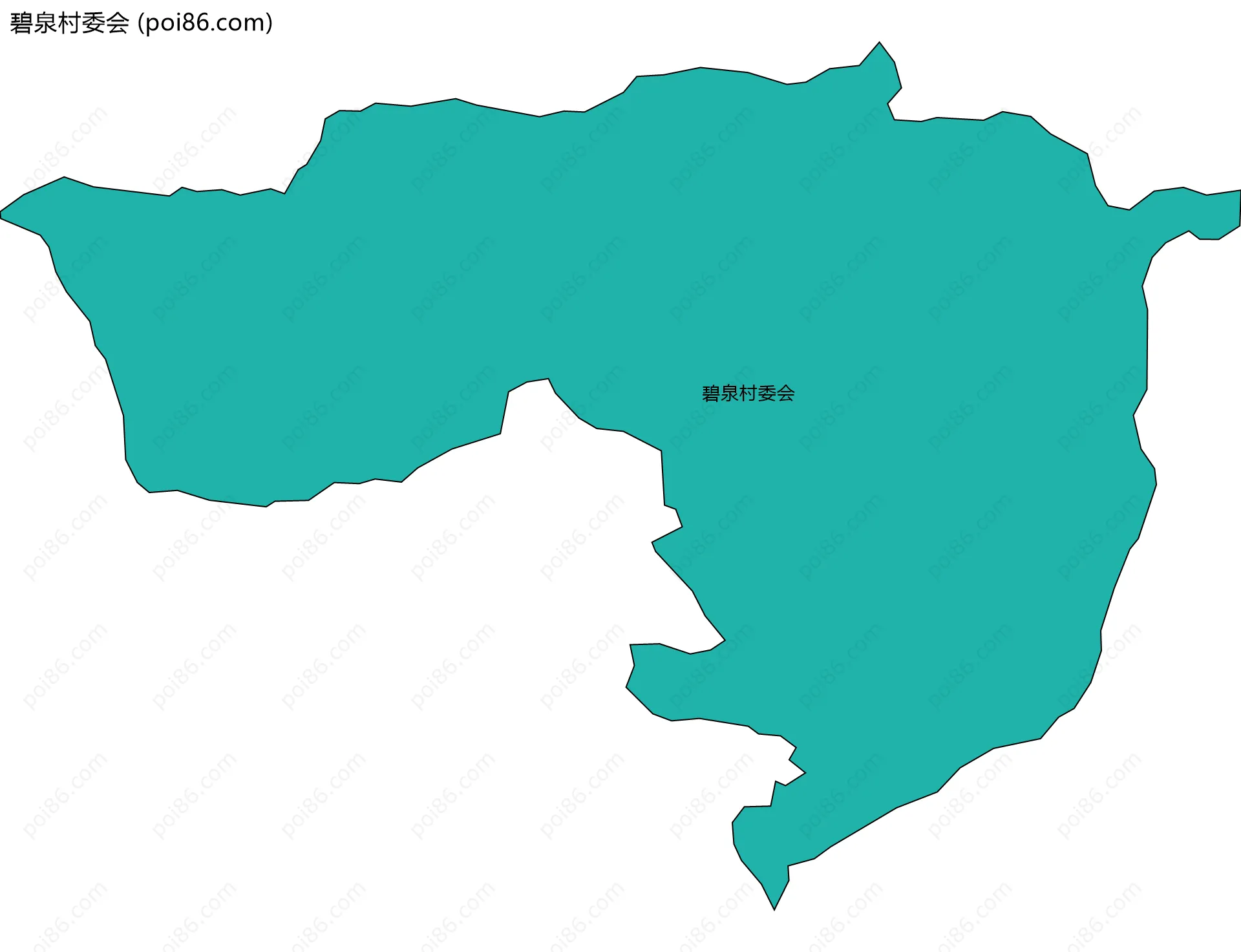 碧泉村委会边界地图