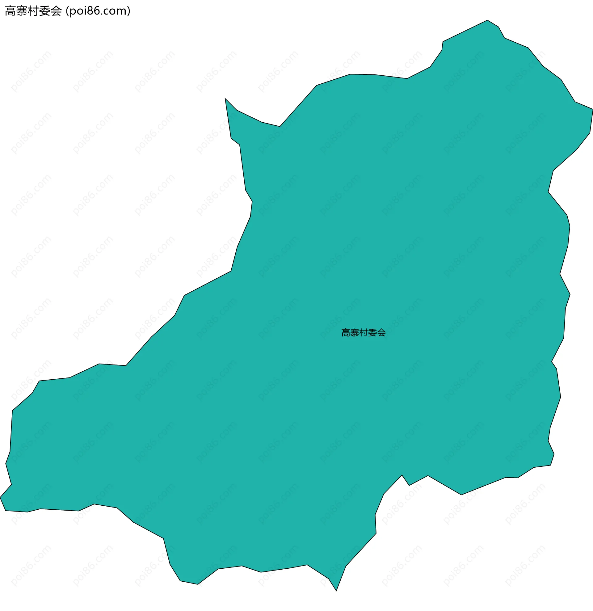 高寨村委会边界地图