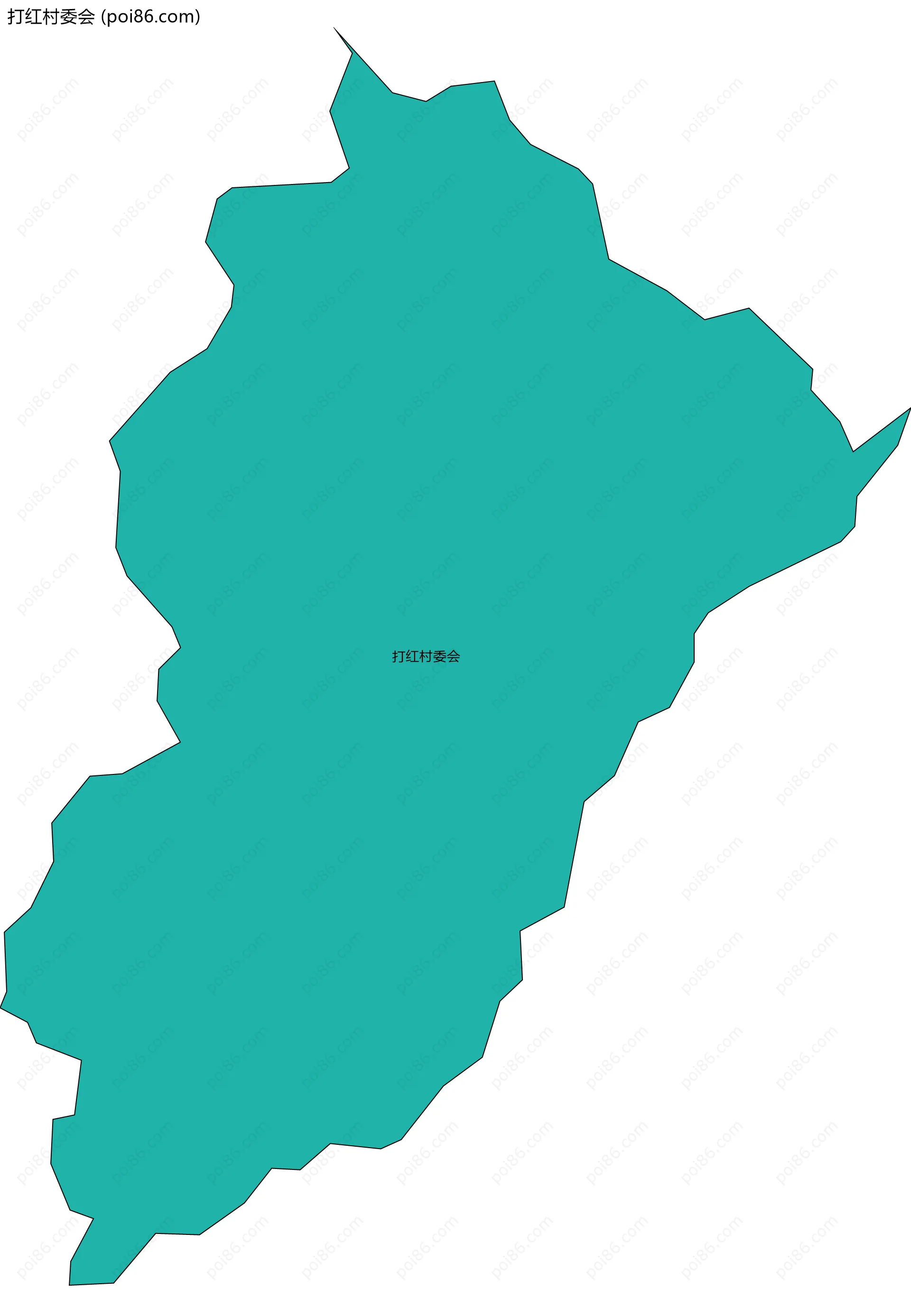 打红村委会边界地图