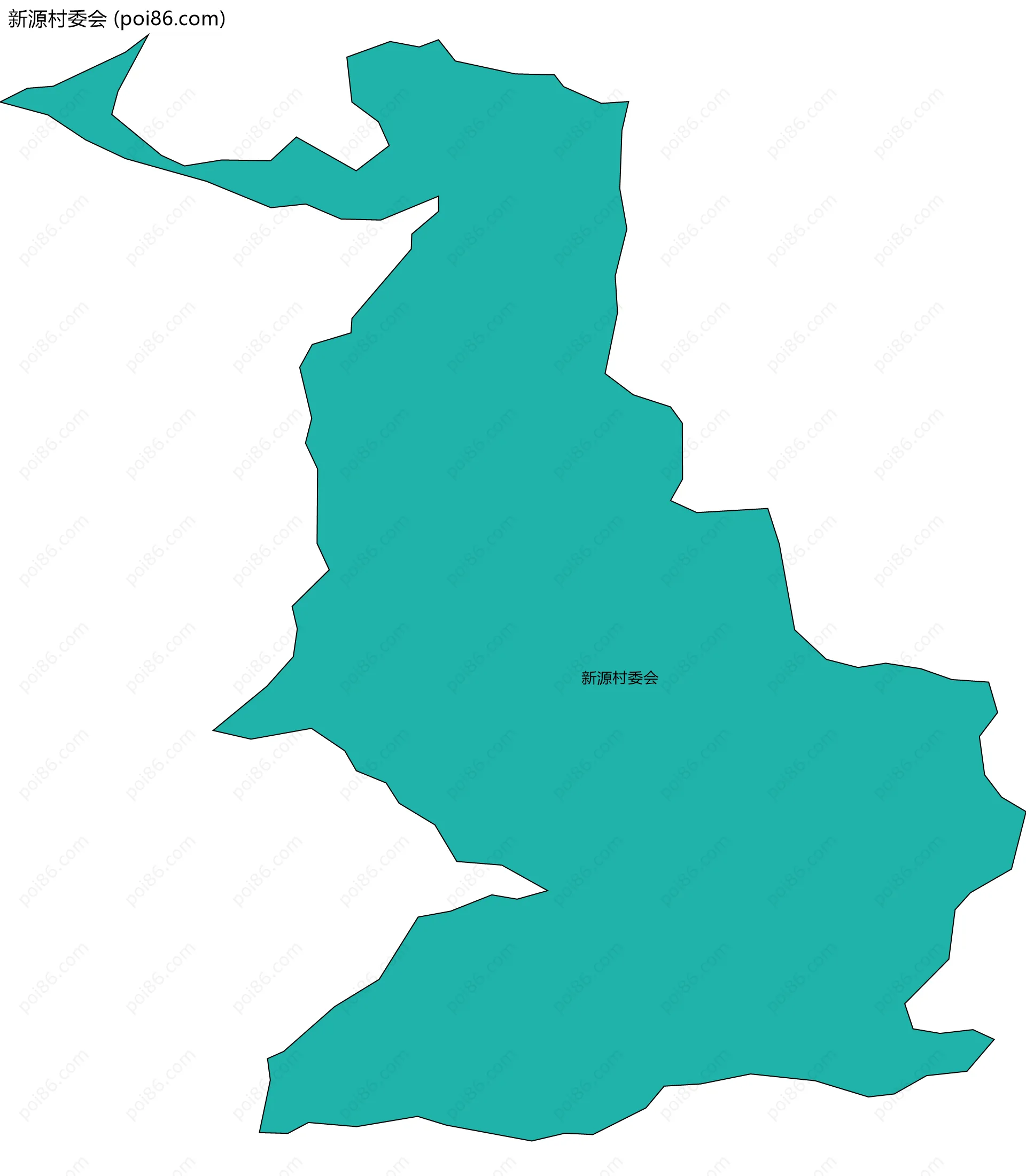 新源村委会边界地图