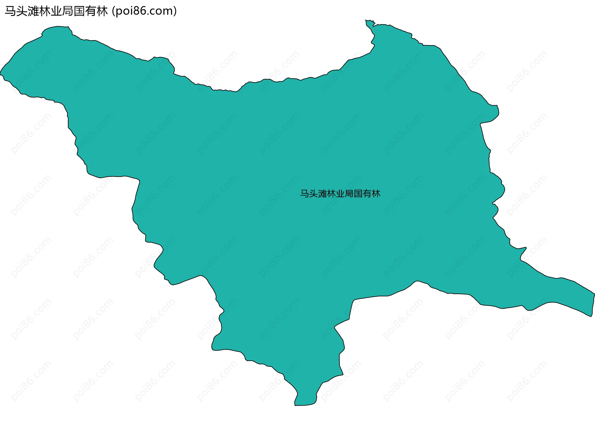 马头滩林业局国有林边界地图