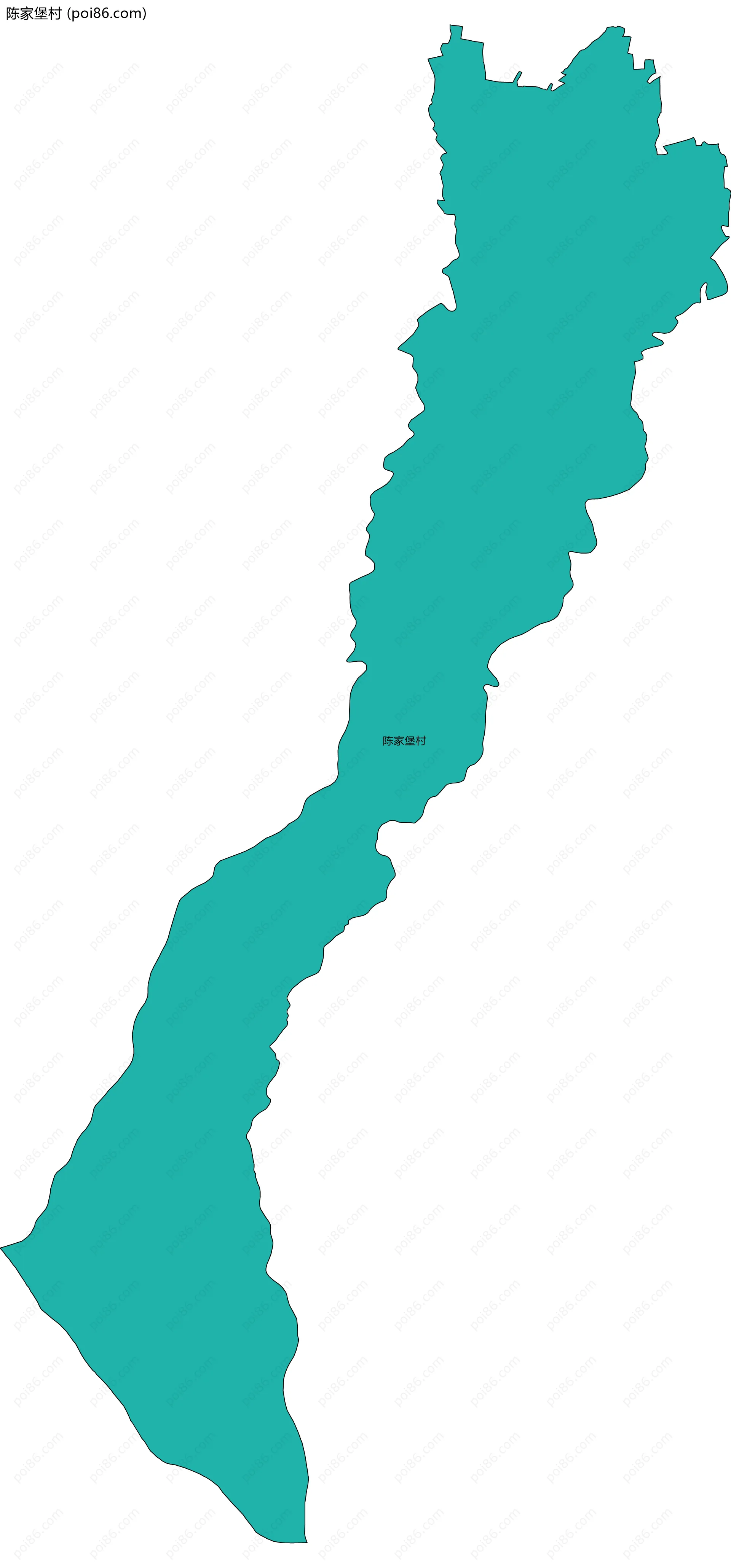 陈家堡村边界地图