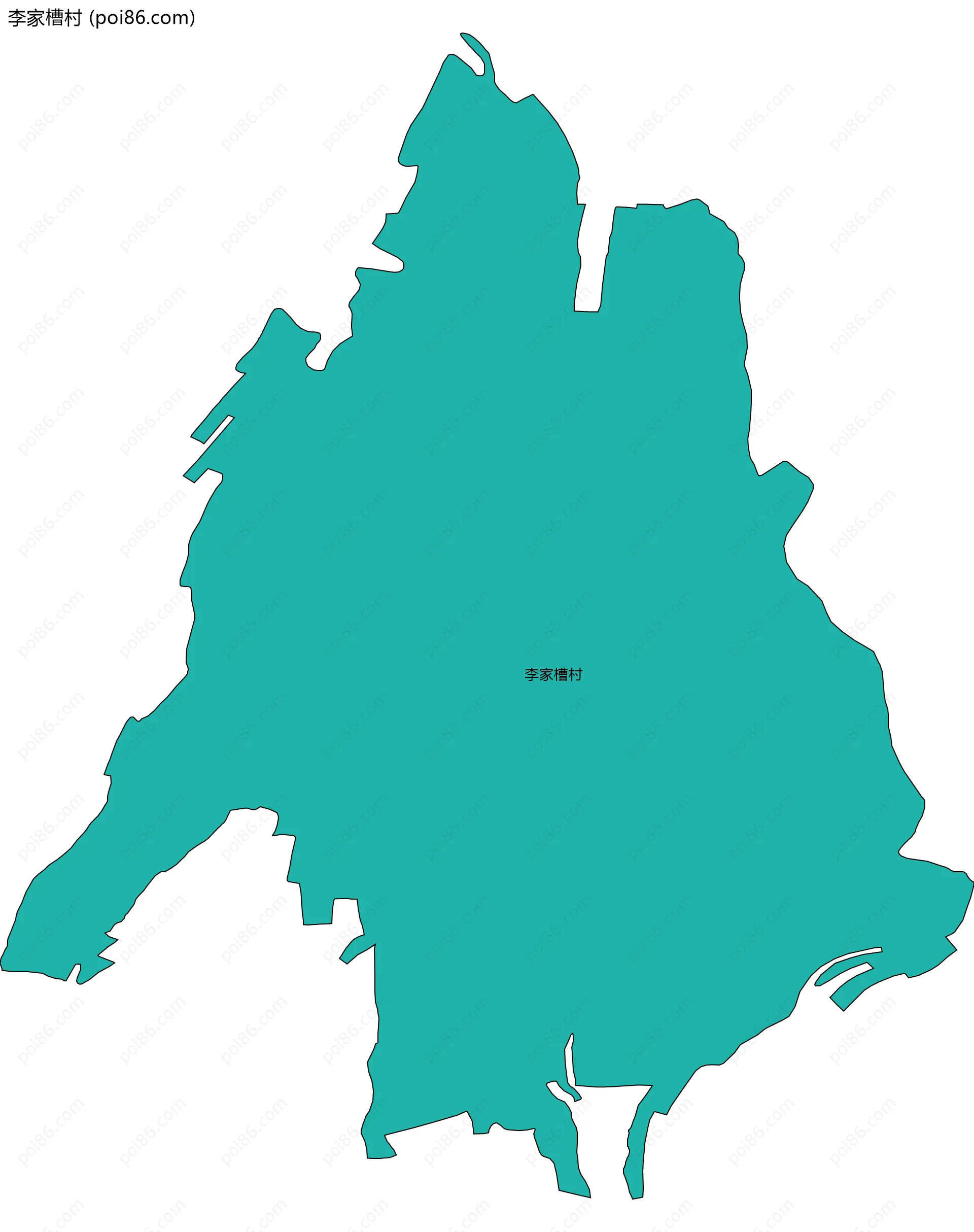 李家槽村边界地图