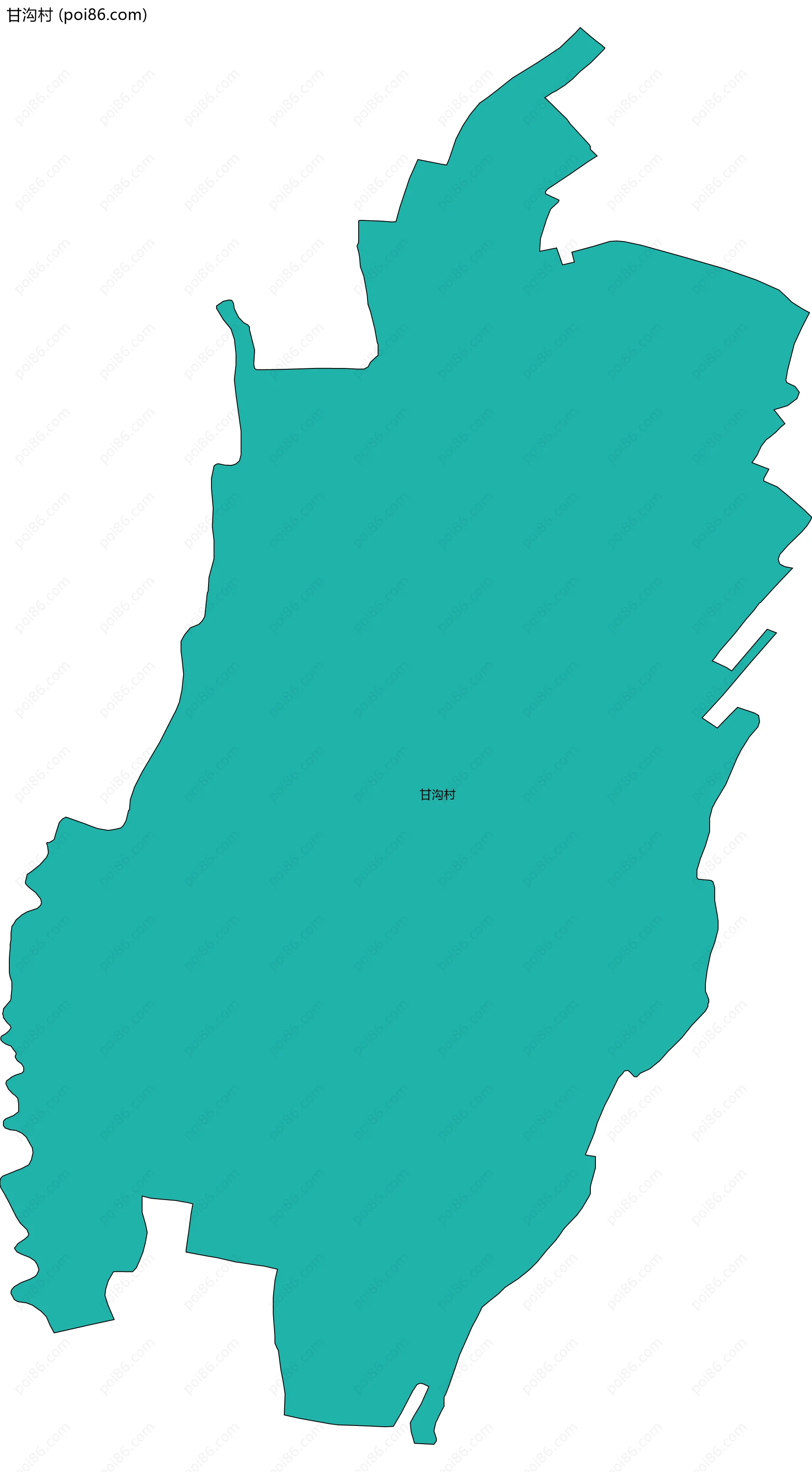 甘沟村边界地图