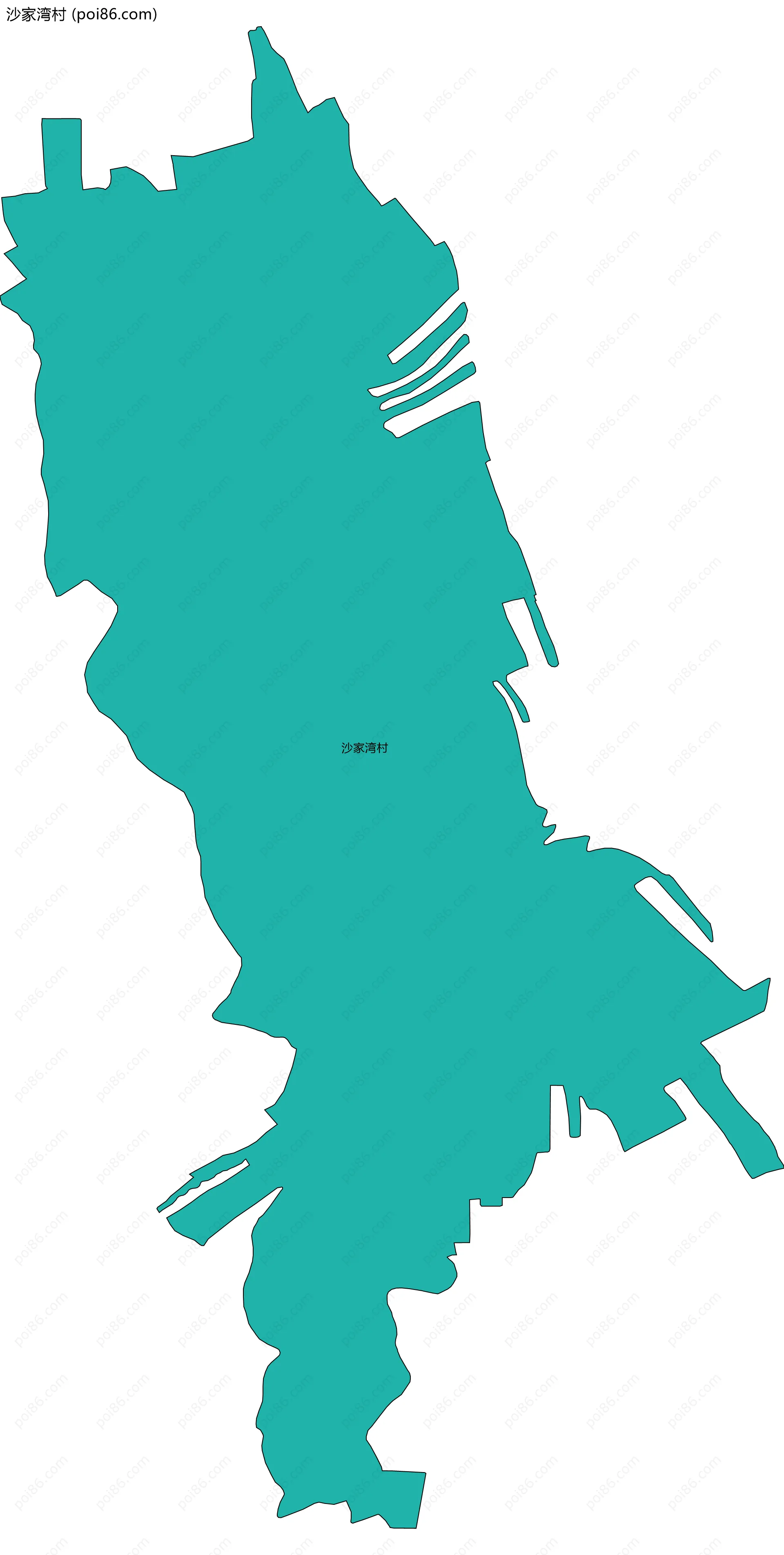 沙家湾村边界地图