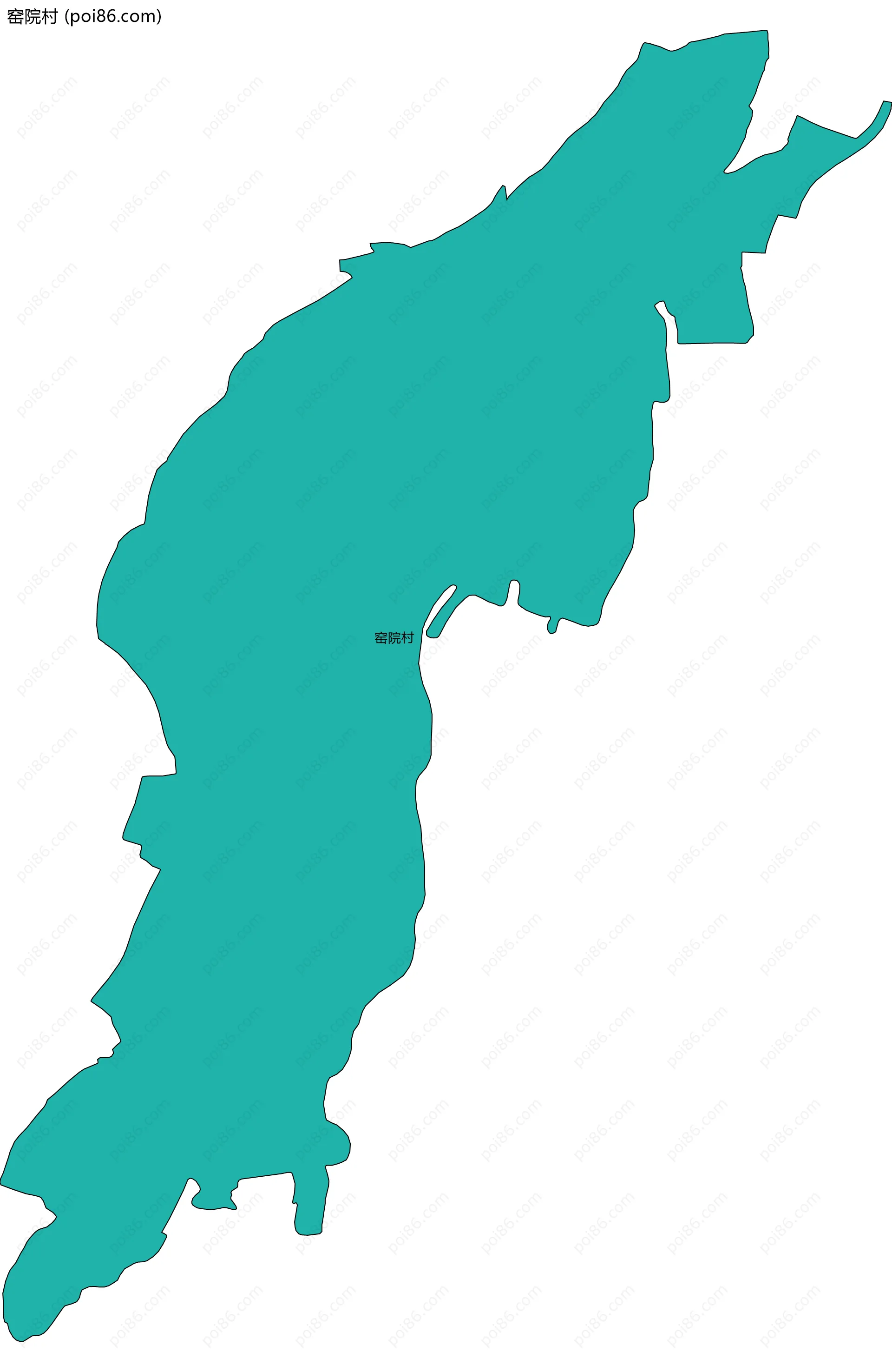 窑院村边界地图