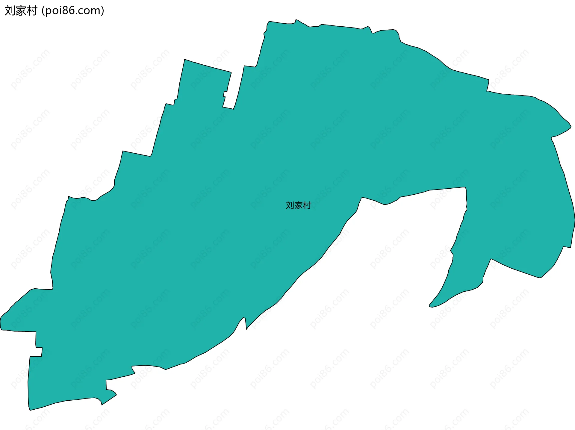 刘家村边界地图
