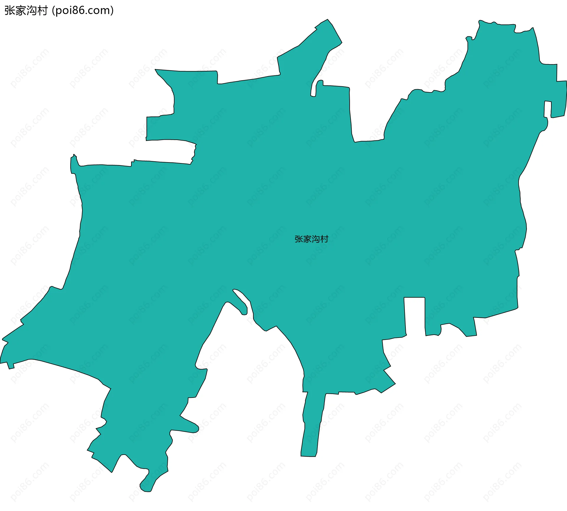 张家沟村边界地图
