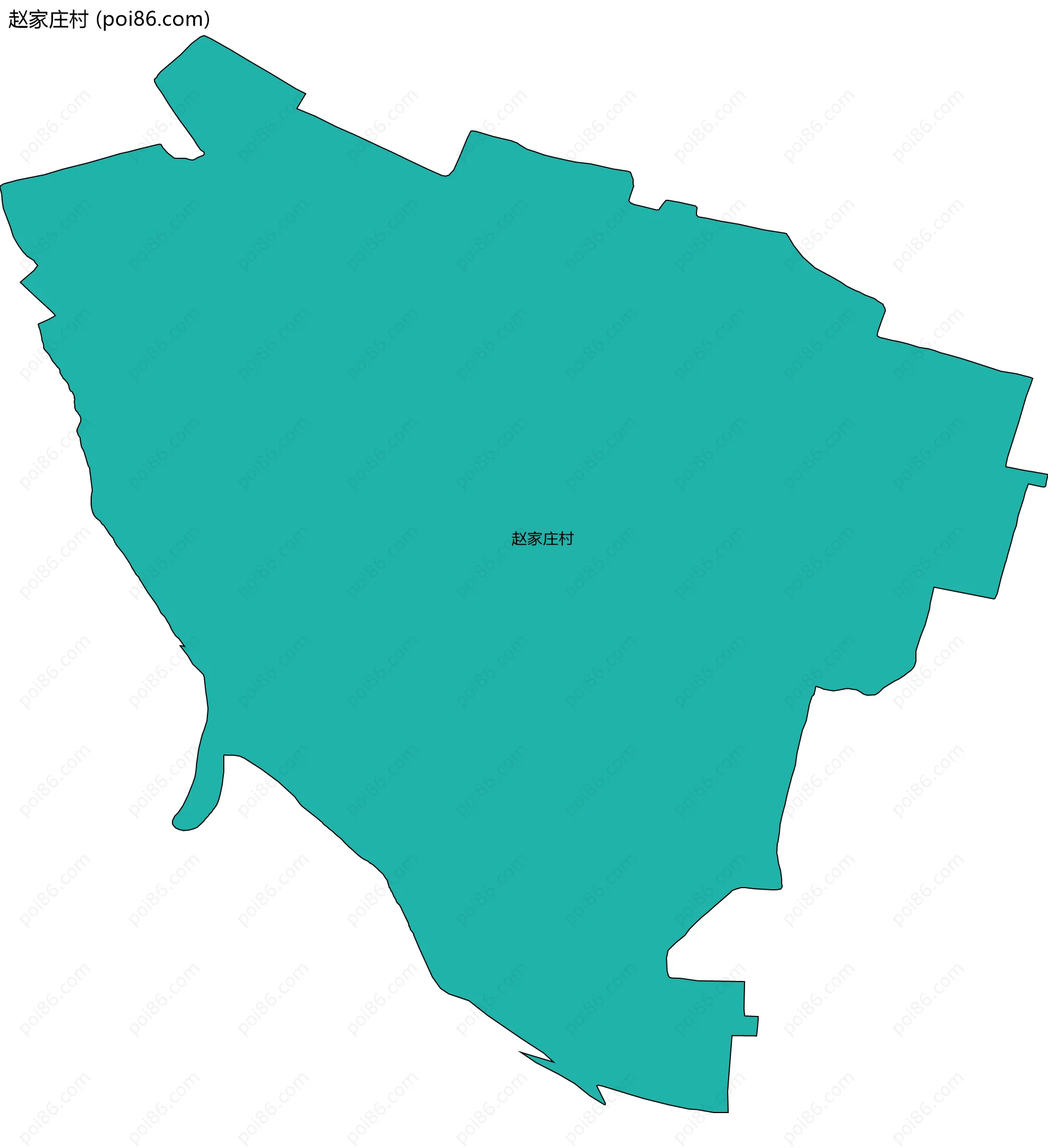 赵家庄村边界地图