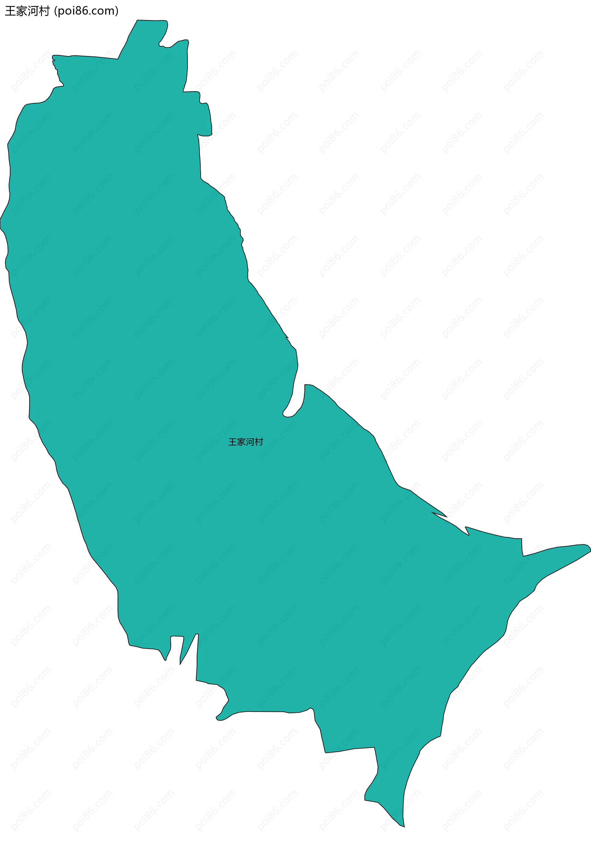 王家河村边界地图