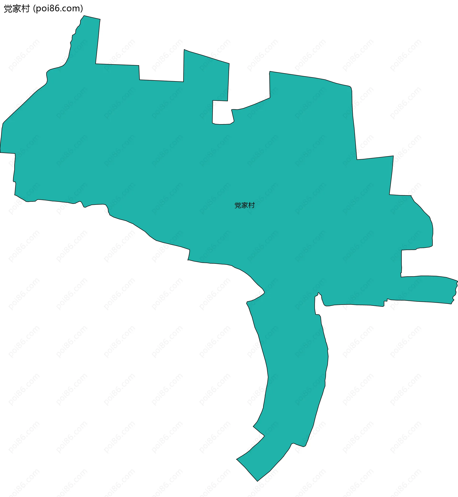 党家村边界地图