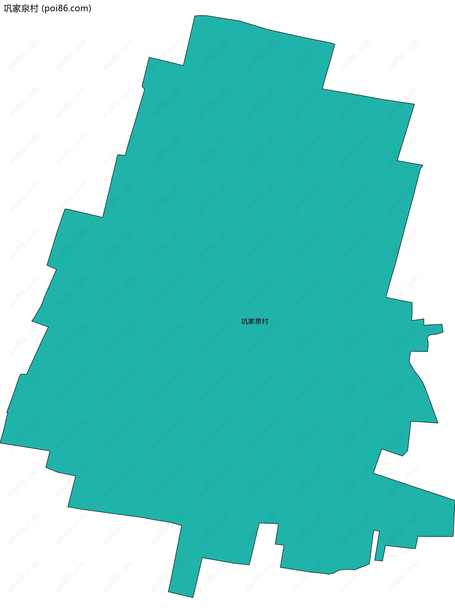 巩家泉村边界地图