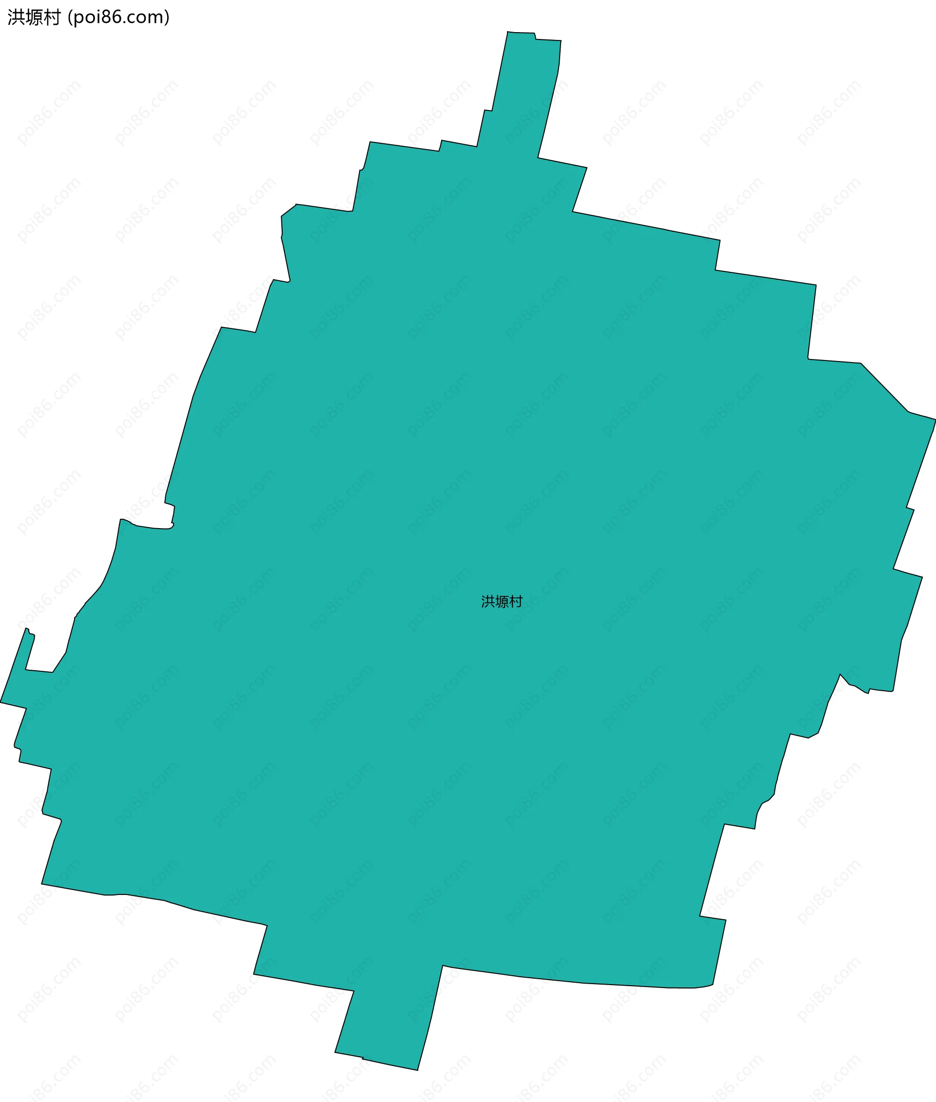 洪塬村边界地图