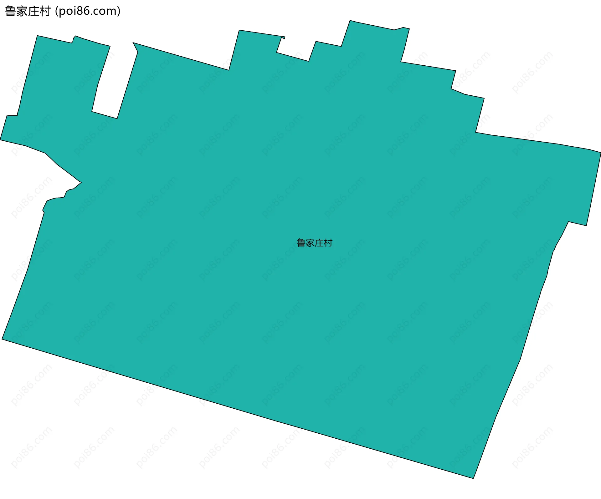 鲁家庄村边界地图