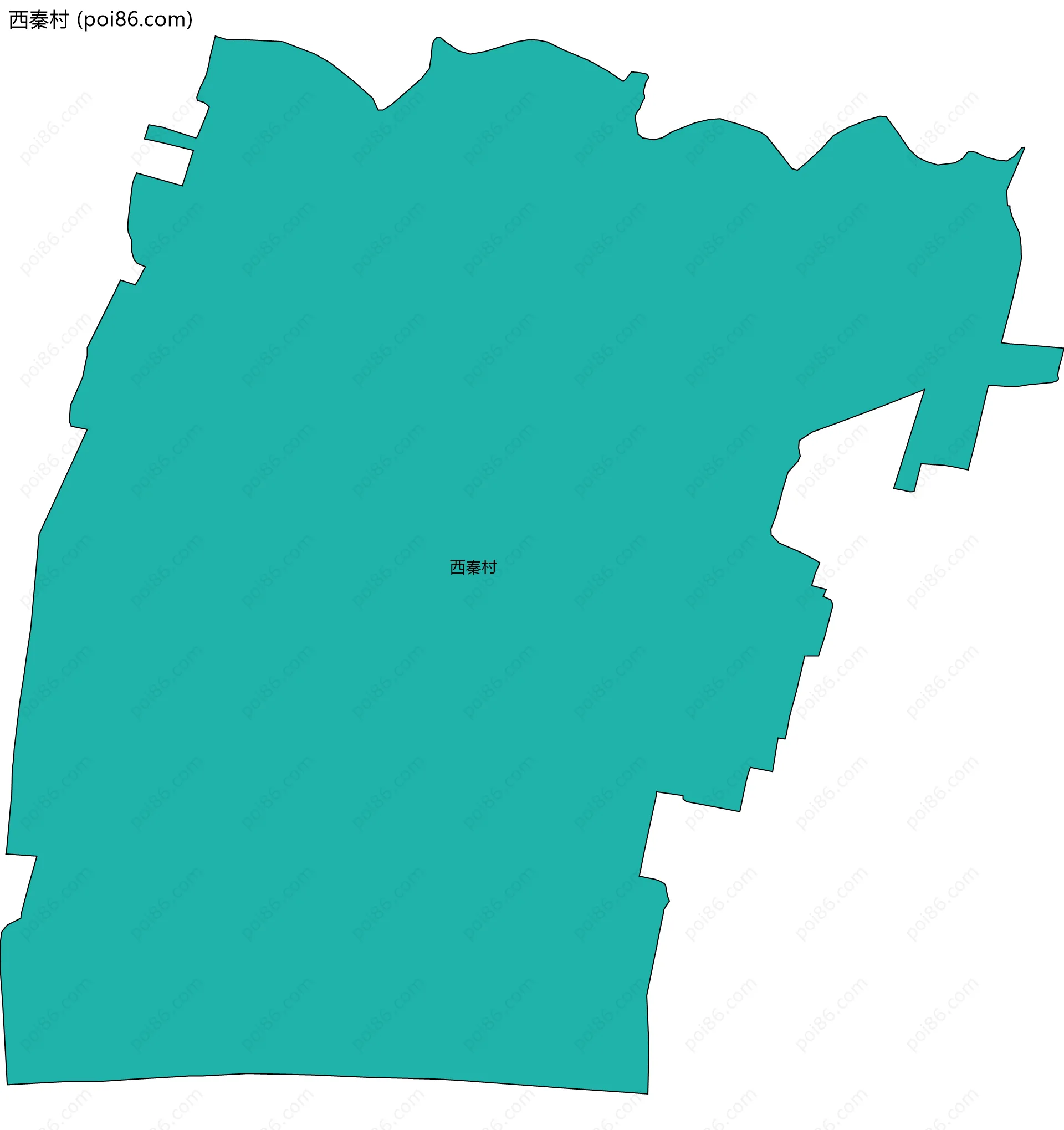 西秦村边界地图