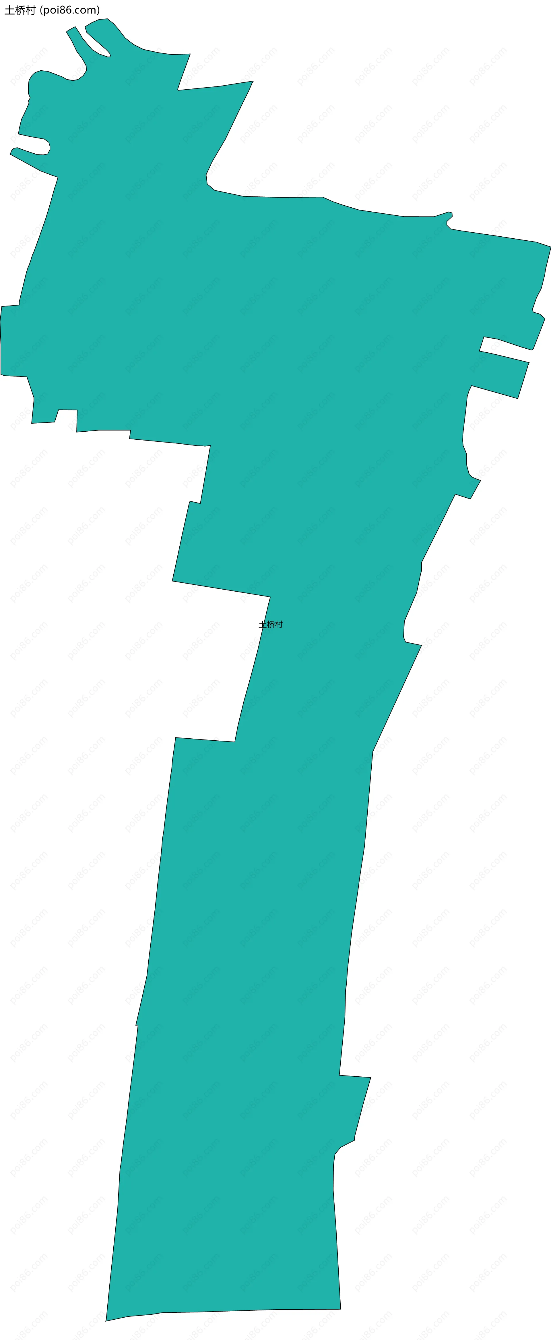 土桥村边界地图