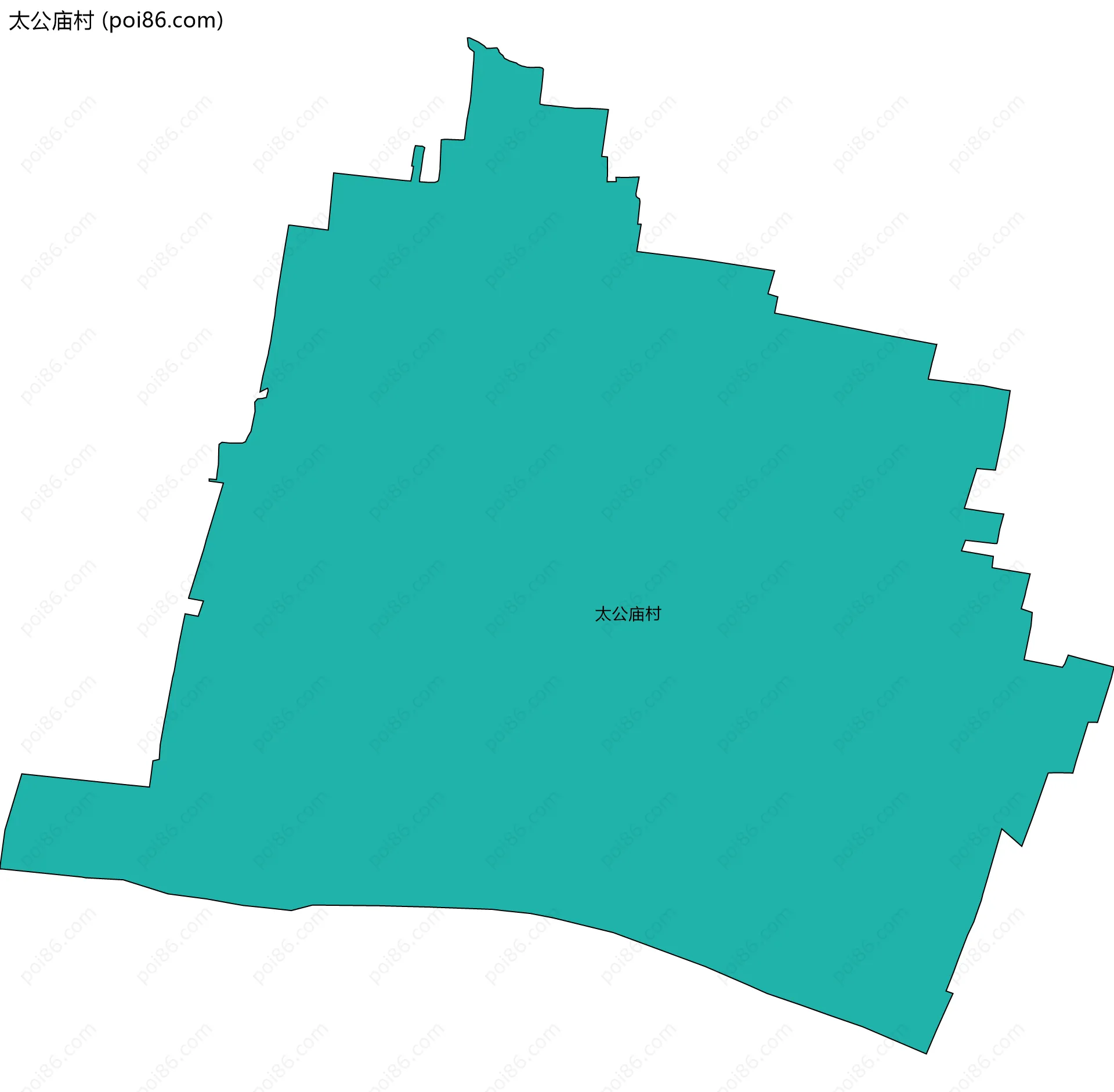 太公庙村边界地图