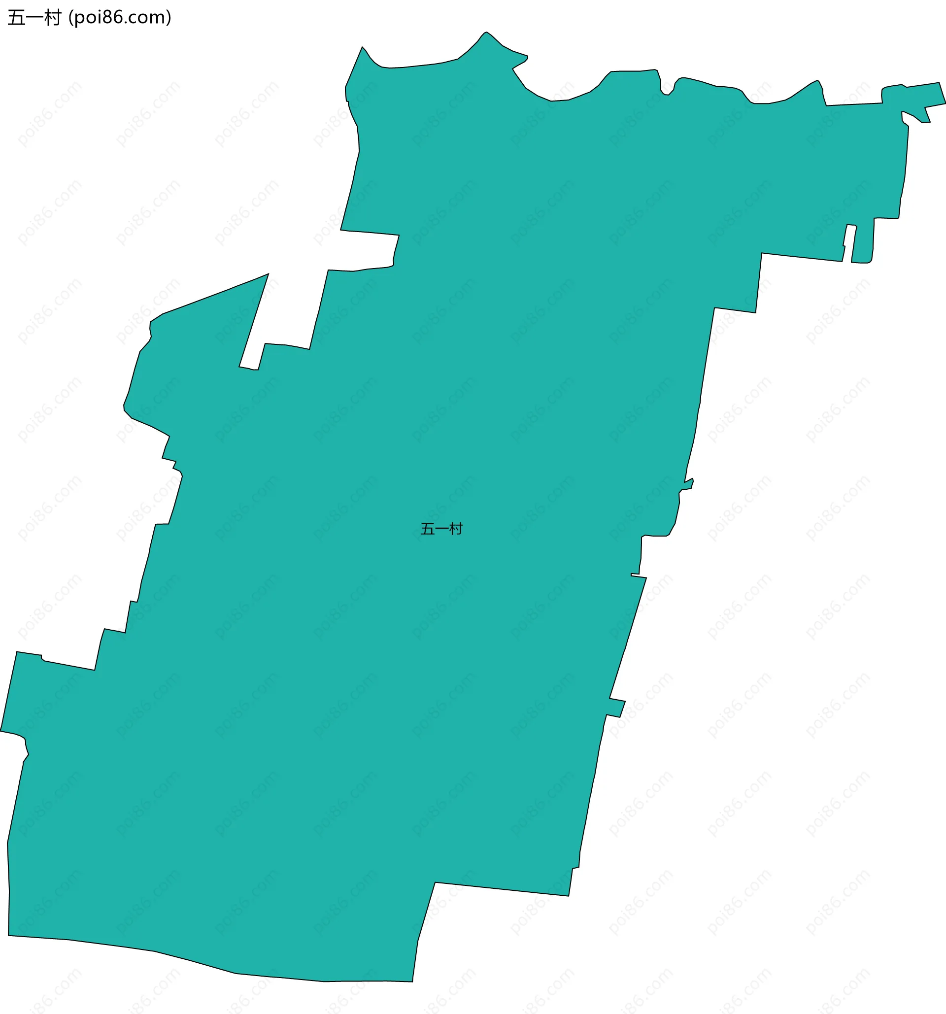 五一村边界地图