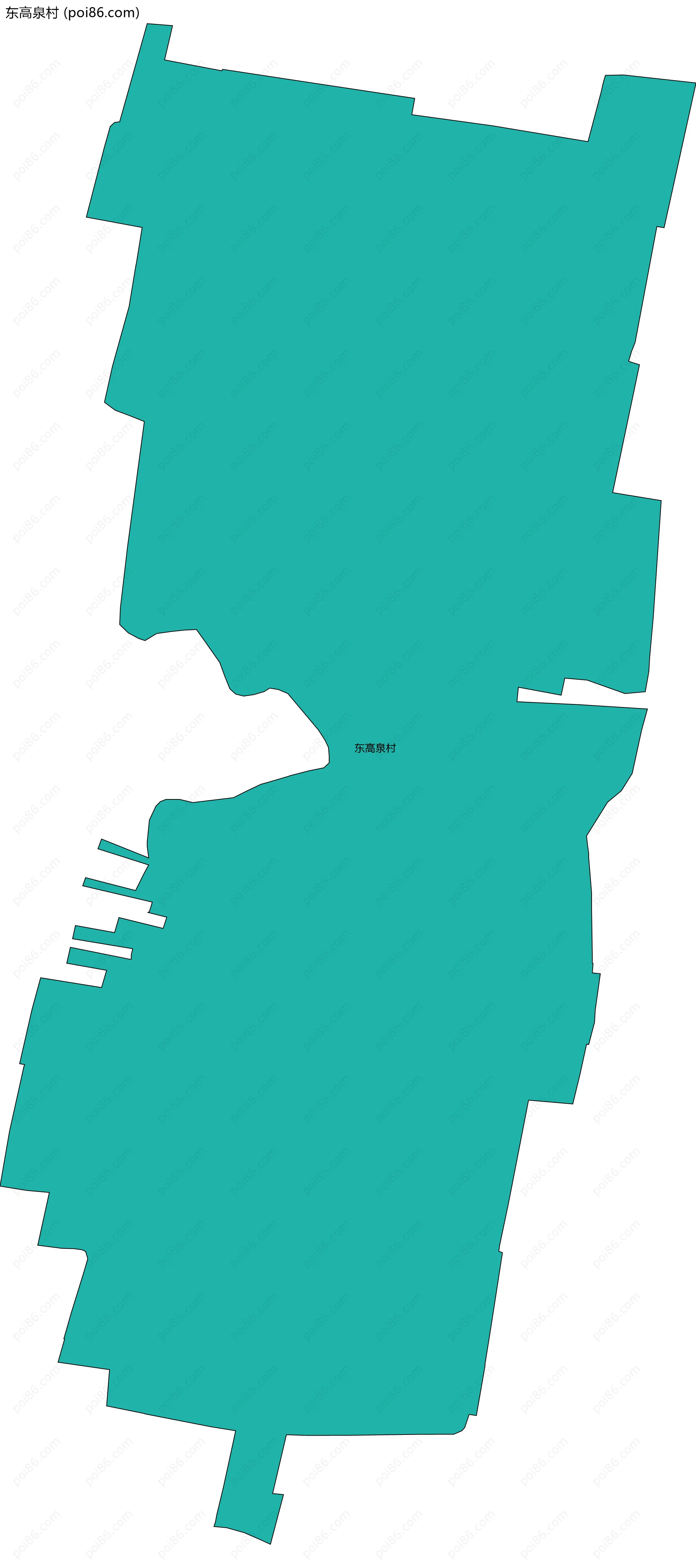 东高泉村边界地图