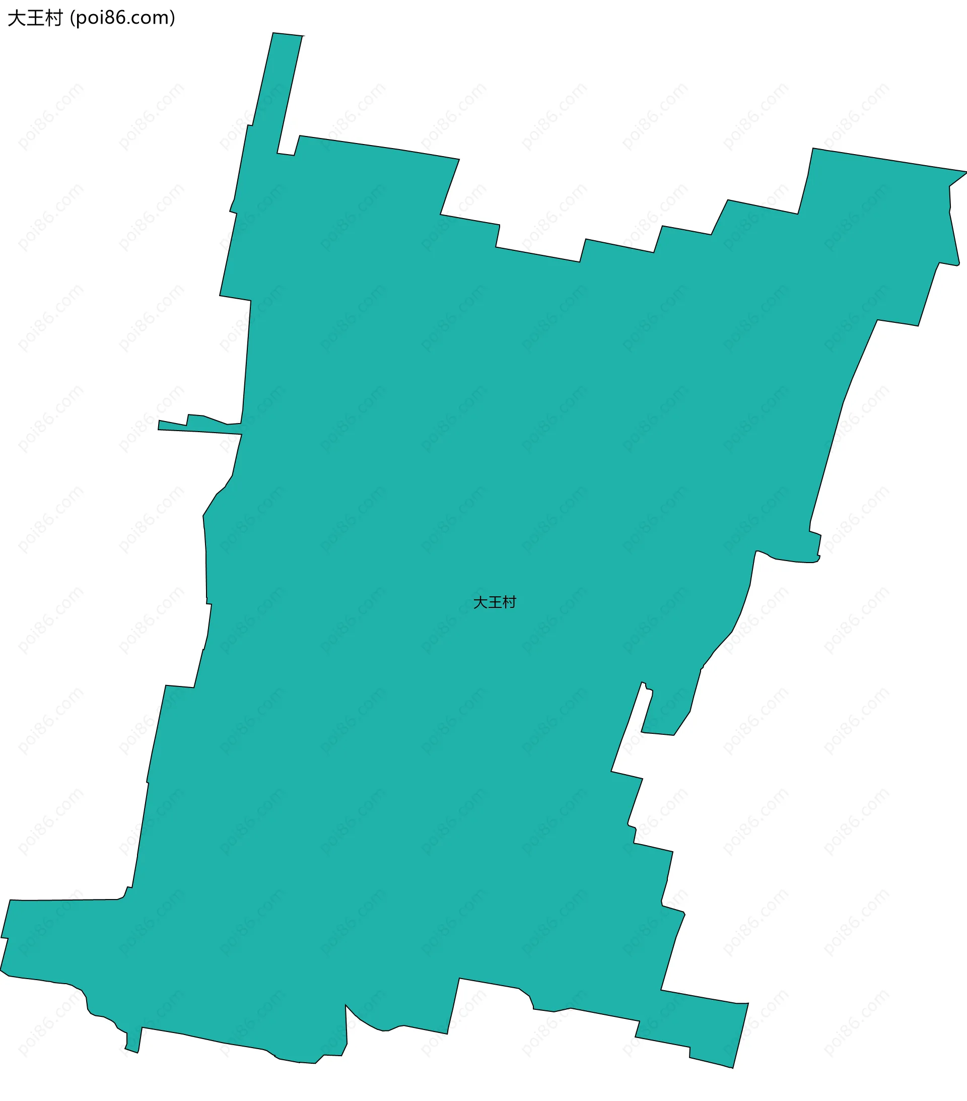 大王村边界地图