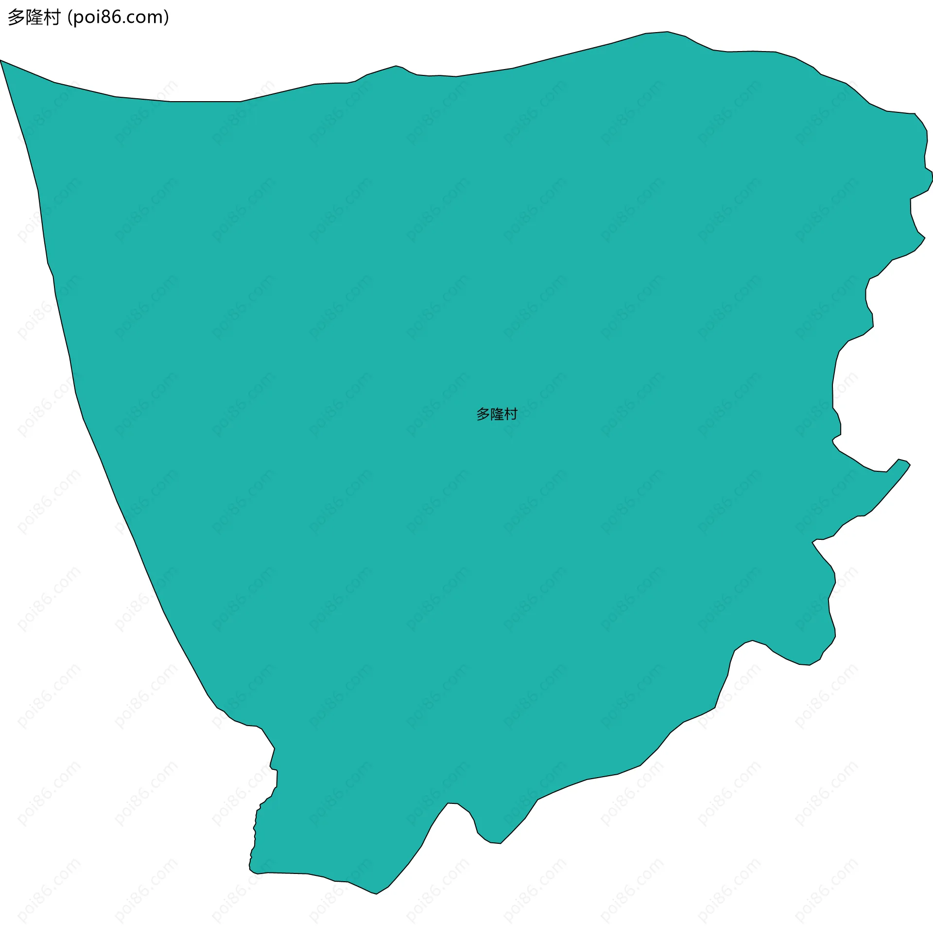 多隆村边界地图