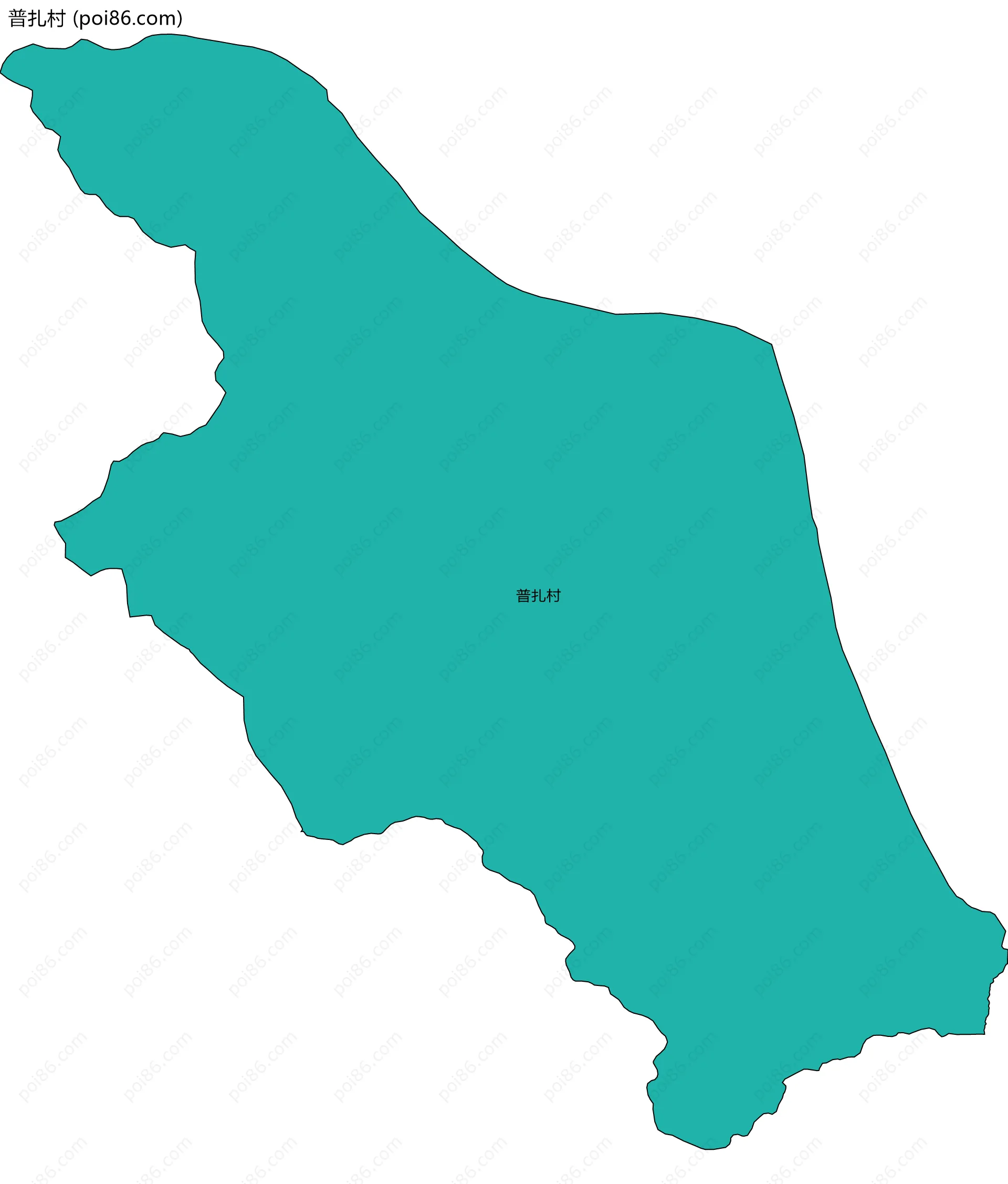 普扎村边界地图